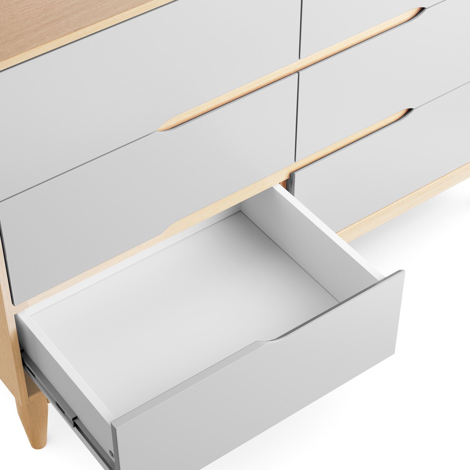 Cômoda Infantil 6 Gavetas Cinza Tomi