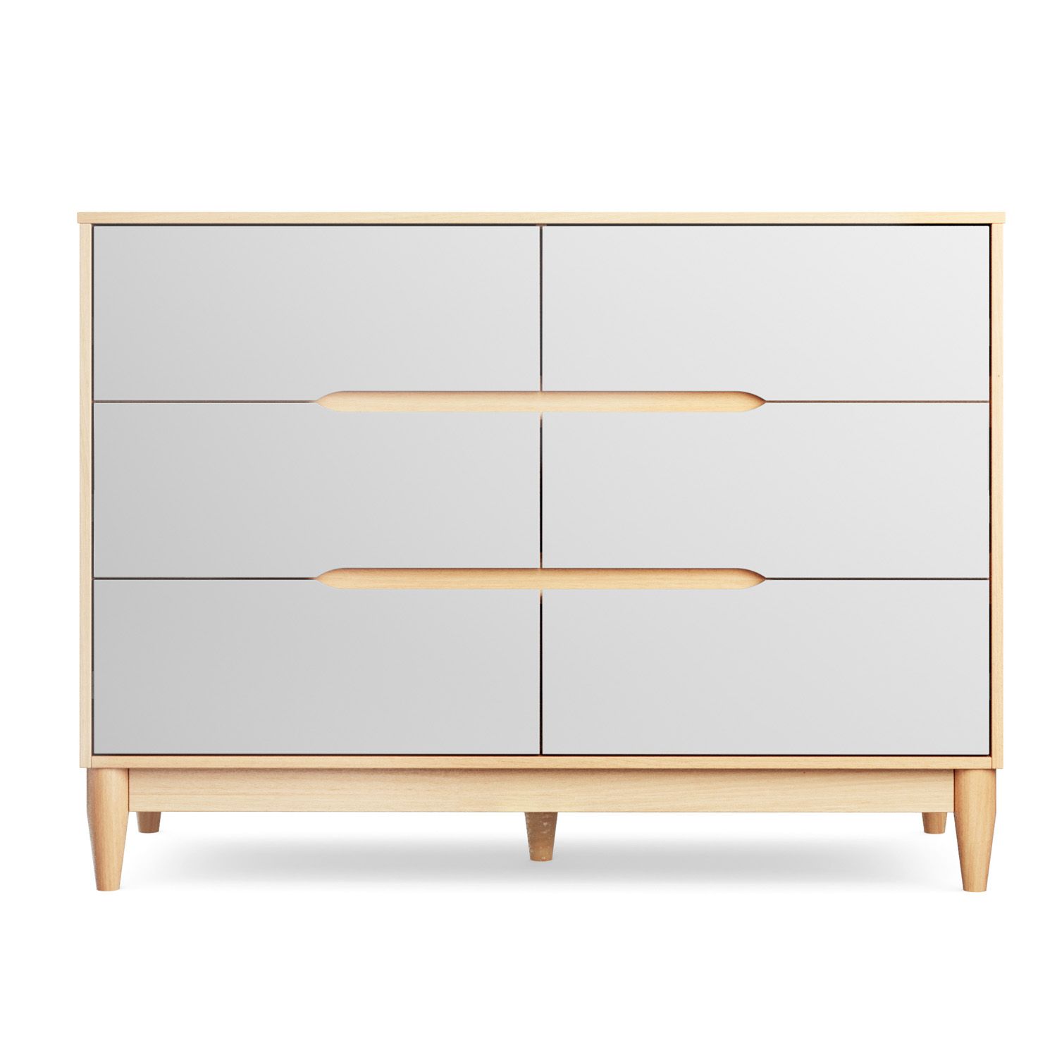 Cômoda Infantil 6 Gavetas Cinza Tomi