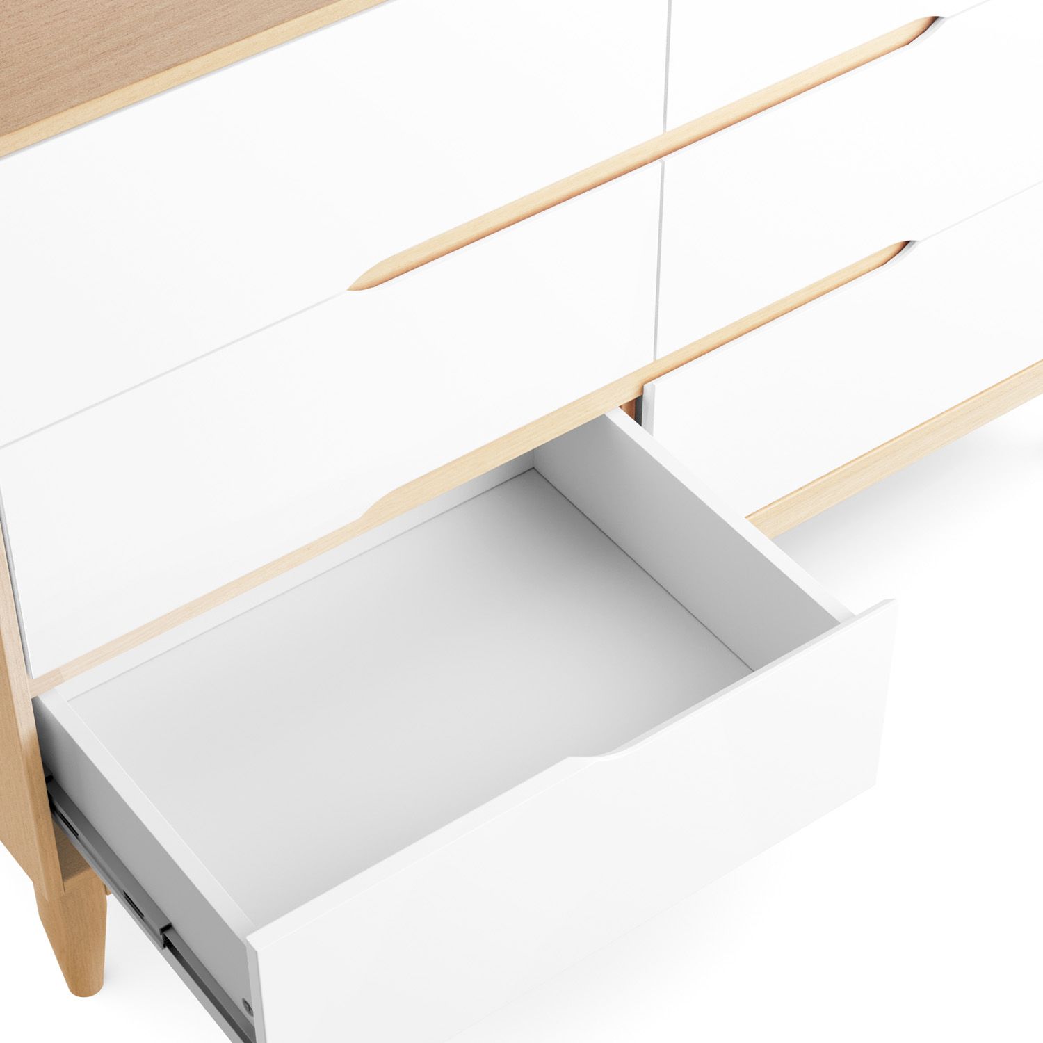 Cômoda Infantil 6 Gavetas Cinza Tomi