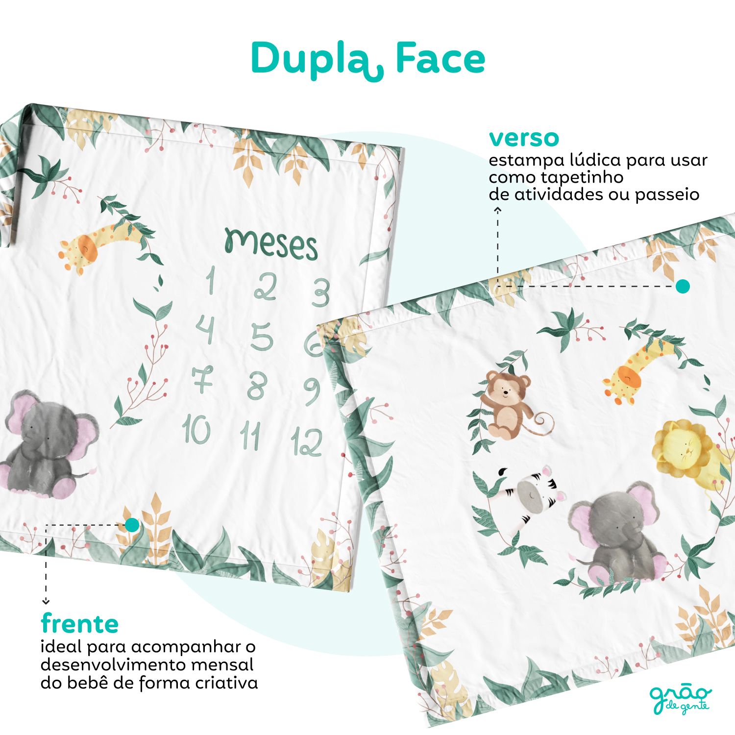 Tapete Mesversário Safári Aquarela