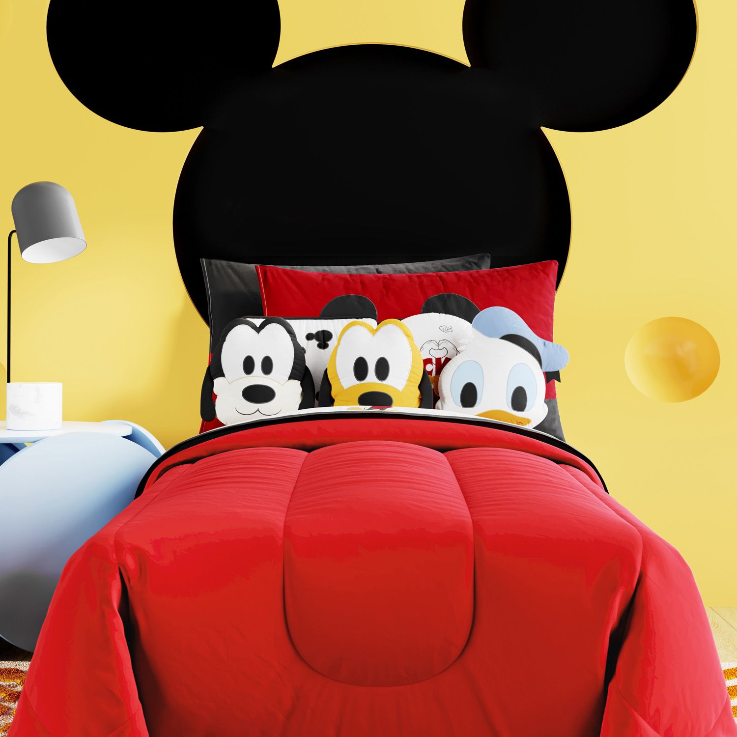 Kit Cama Infantil Solteiro Amiguinhos Mickey Mouse