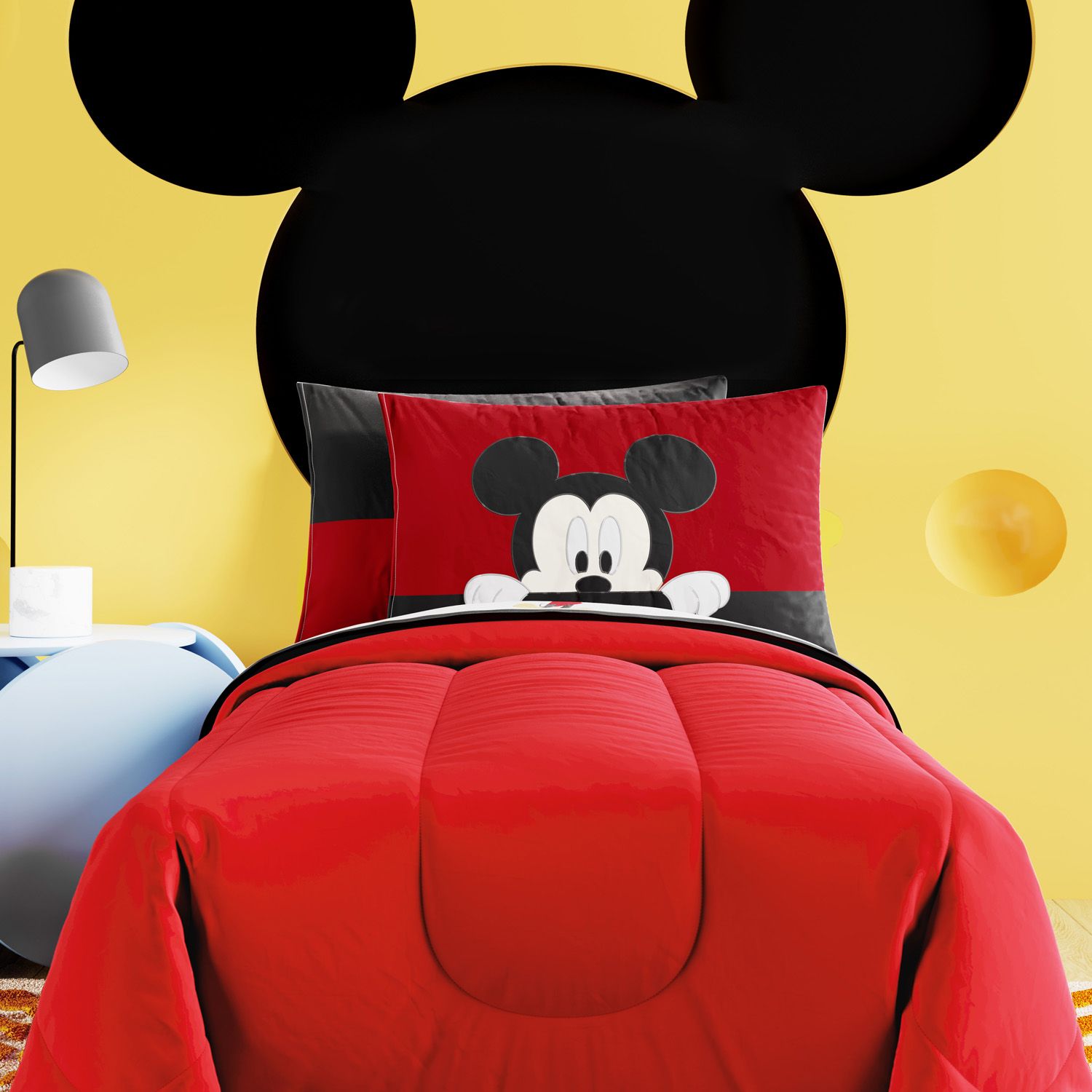 Kit Cama Infantil Solteiro Amiguinhos Mickey Mouse
