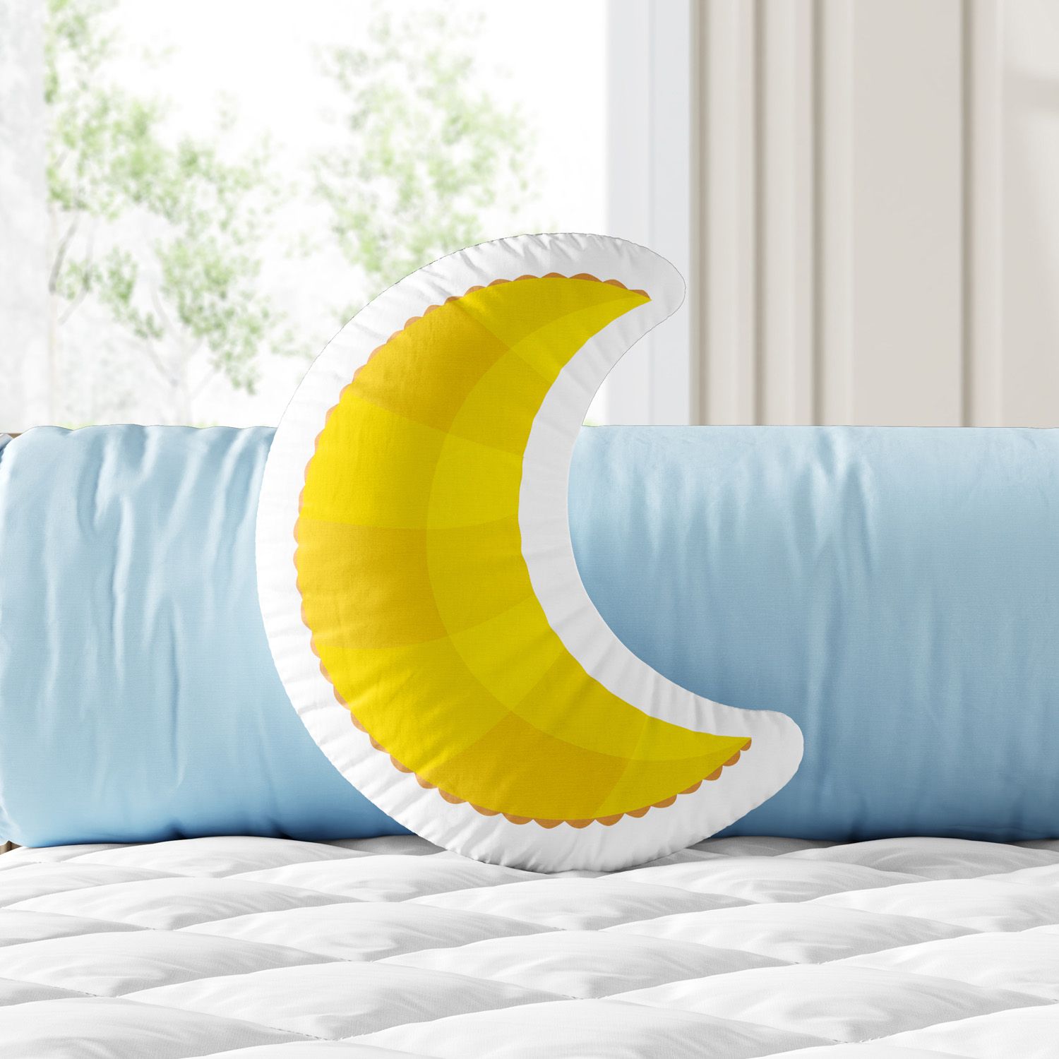 Almofada Lua Amarela 22cm