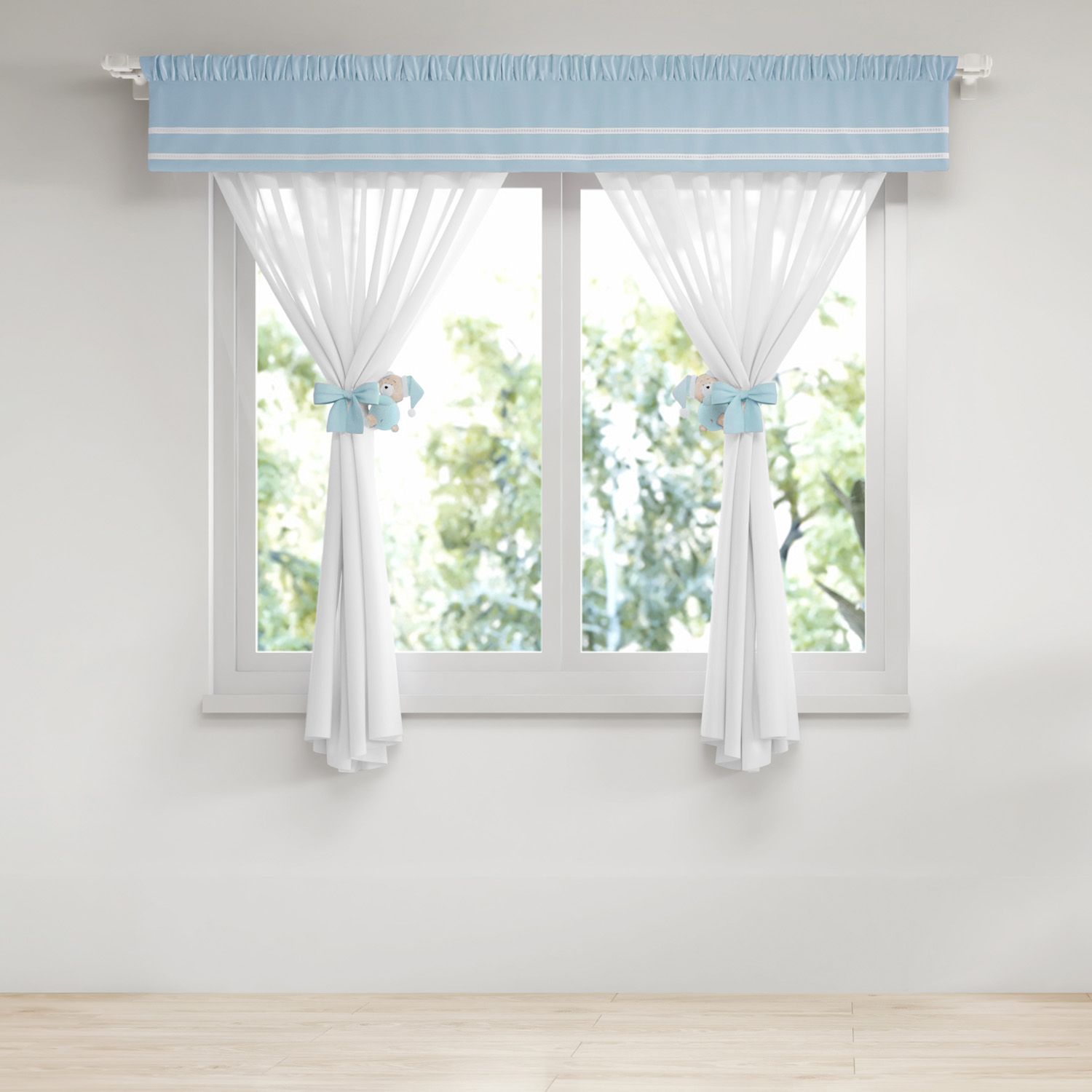 Cortina Branco Clássico 1,50m