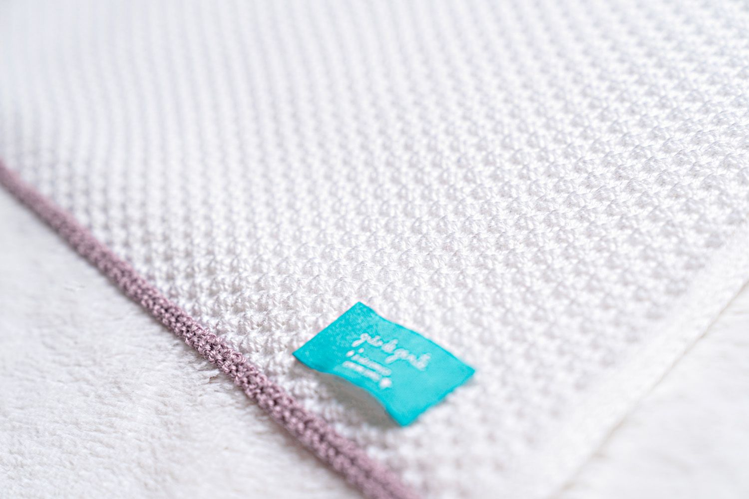 Manta Bebê Tricot Ponto Arroz Vermelho 80cm