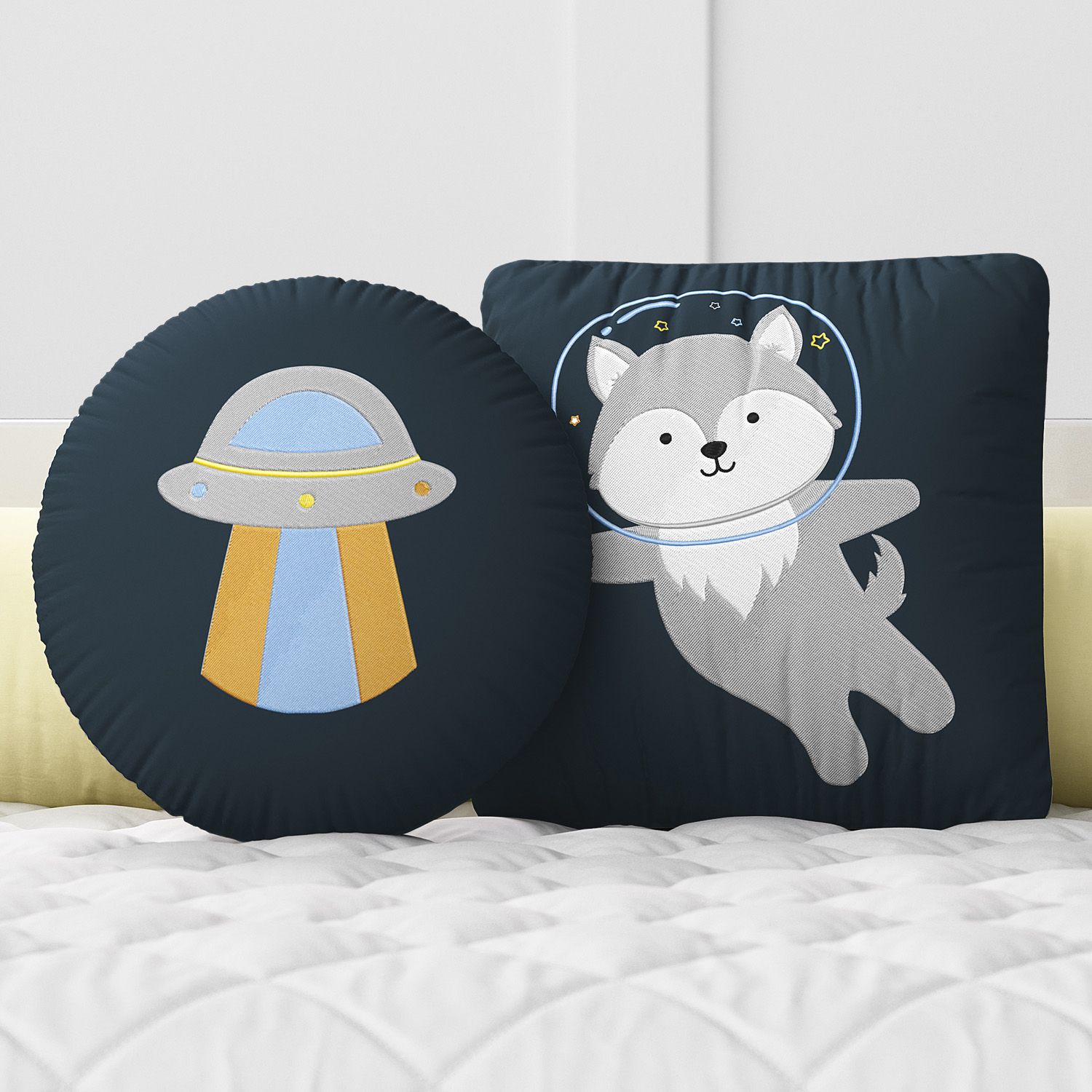 Almofadas Lobinho Astronauta 2 peças