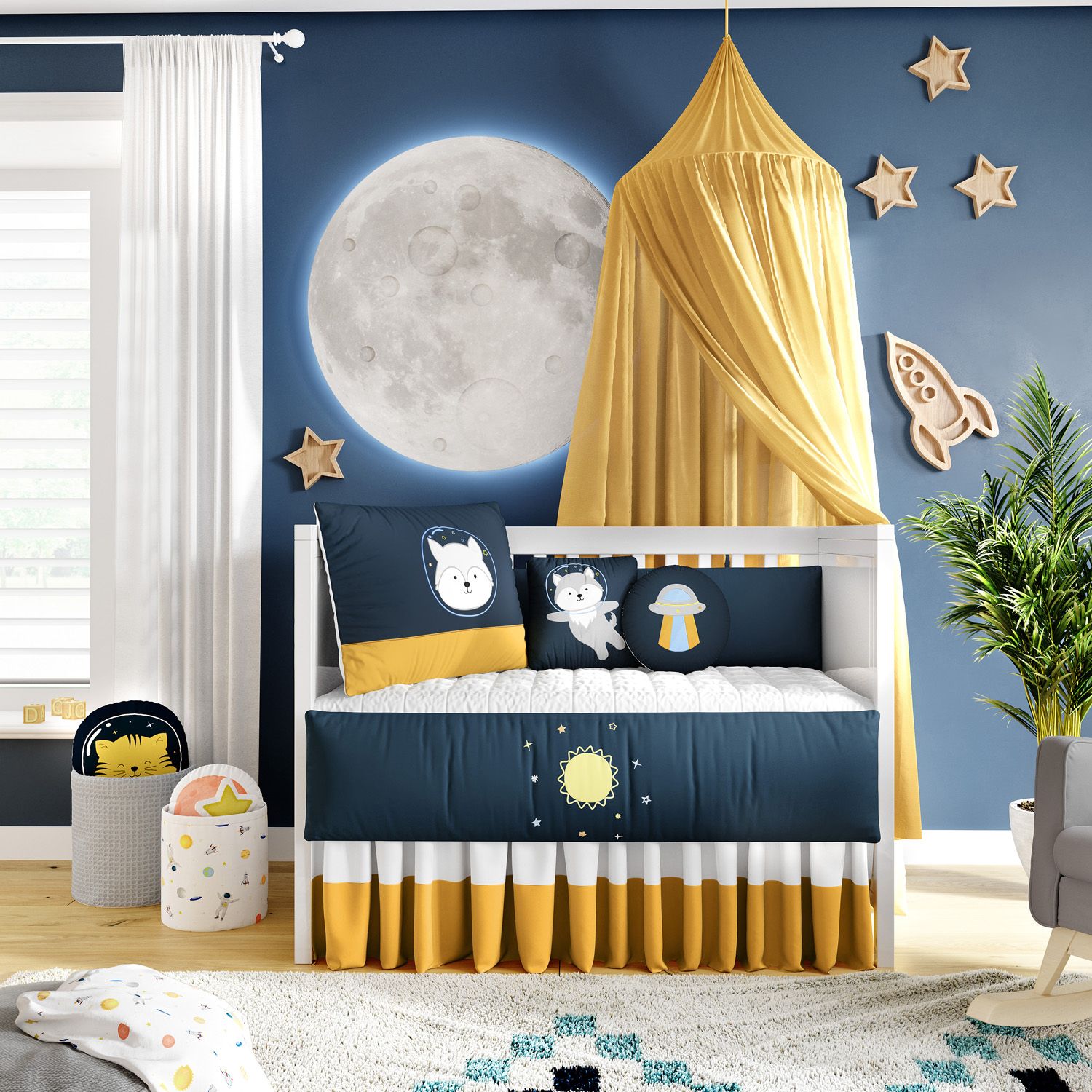 Kit Berço Lobinho Astronauta