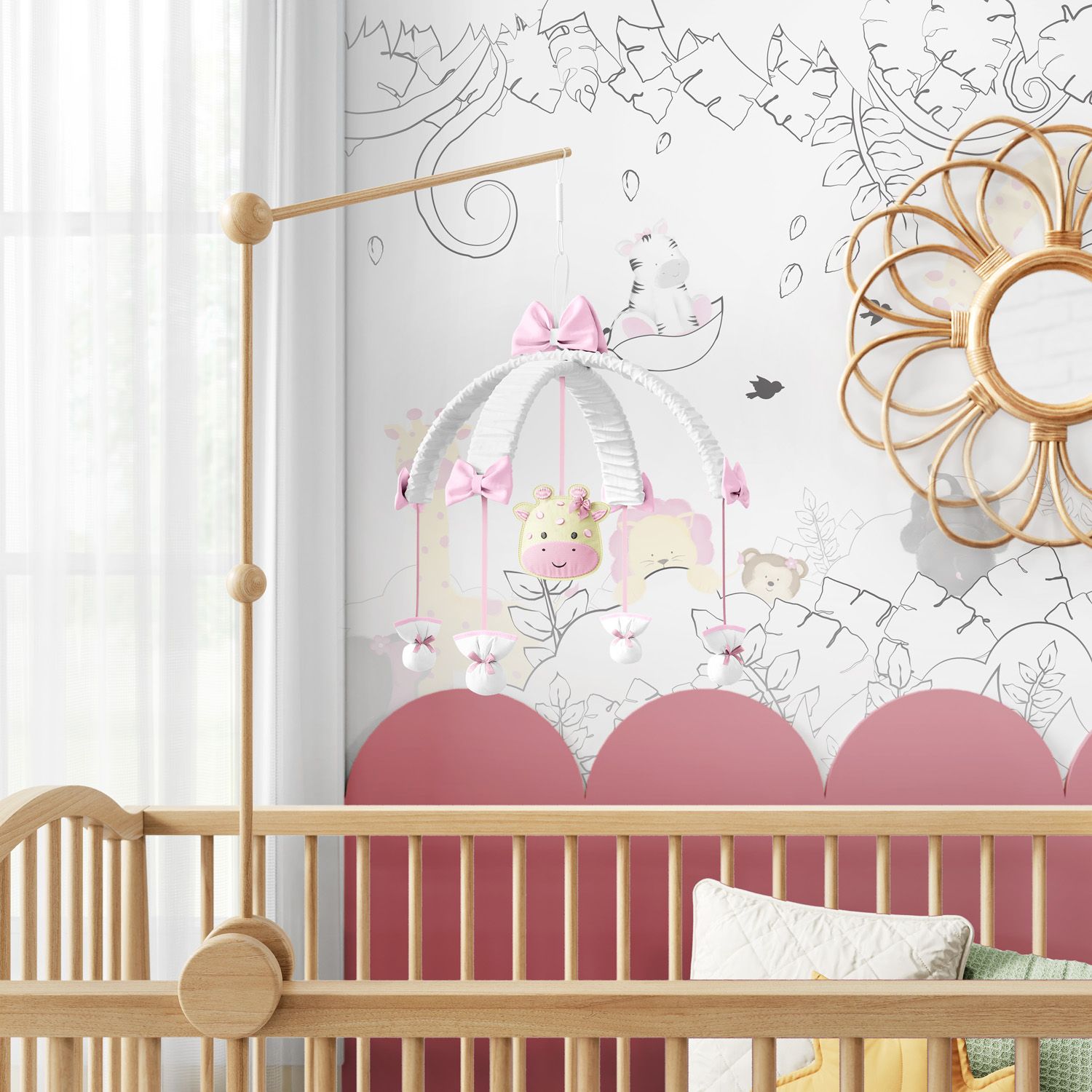 Móbile Amiguinha Girafa Rosa