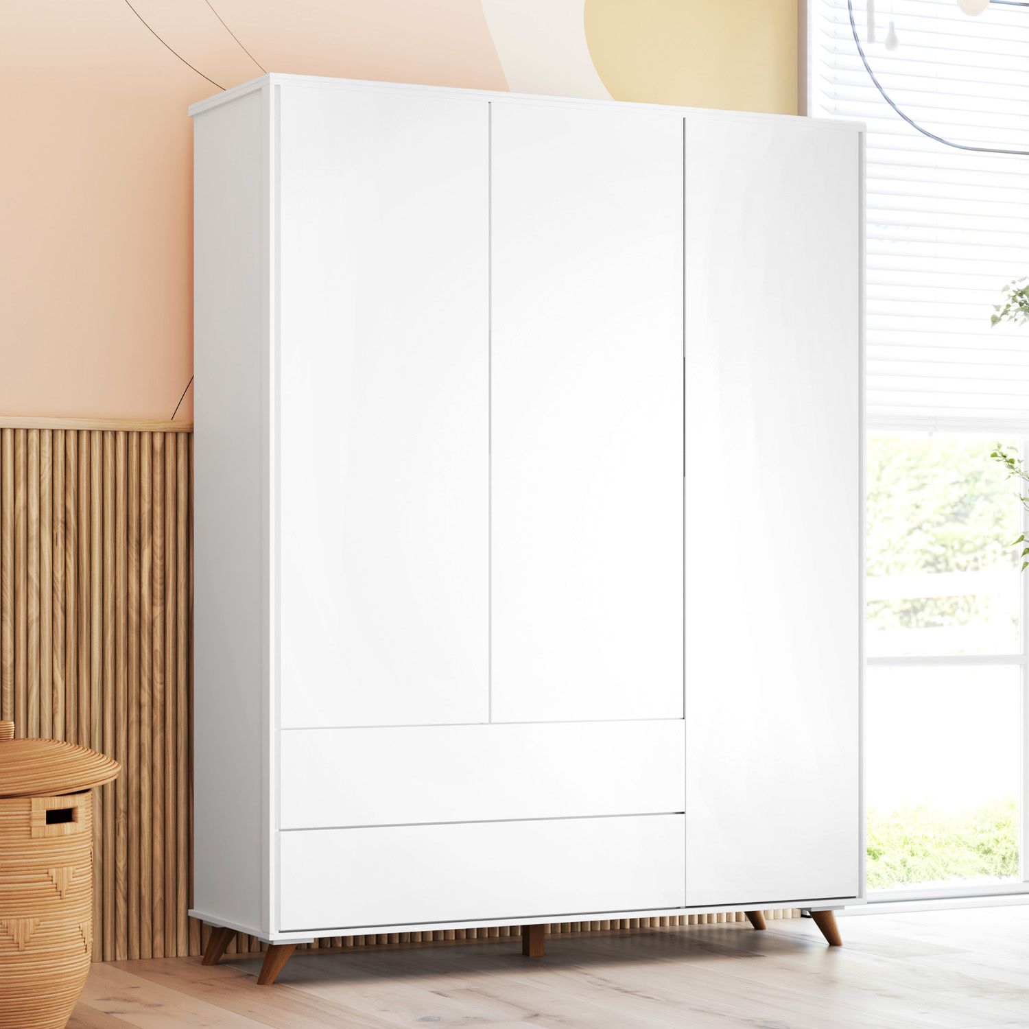 Guarda Roupa Infantil Branco 3 Portas Confort