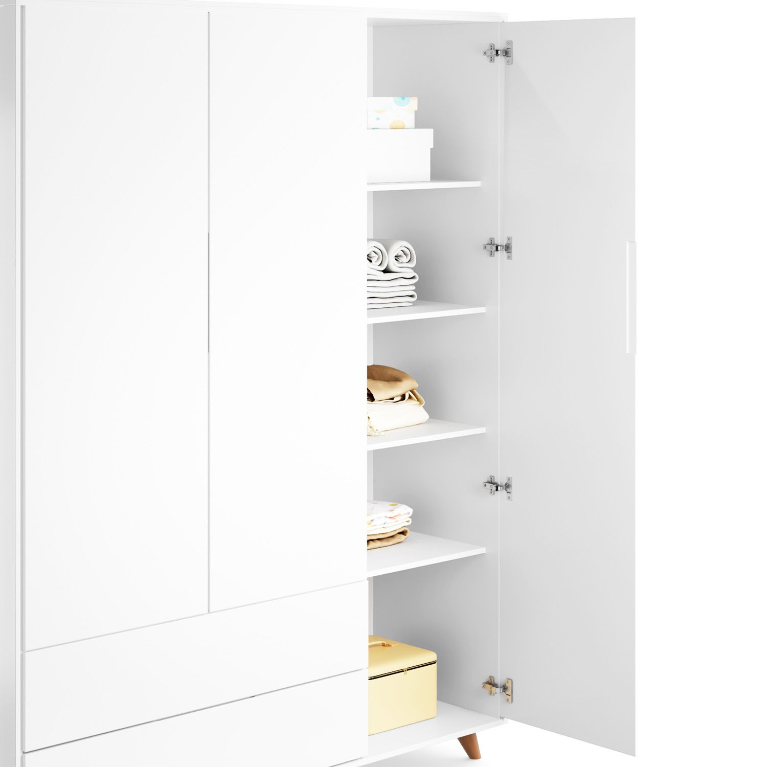 Guarda Roupa Infantil Branco 3 Portas Confort
