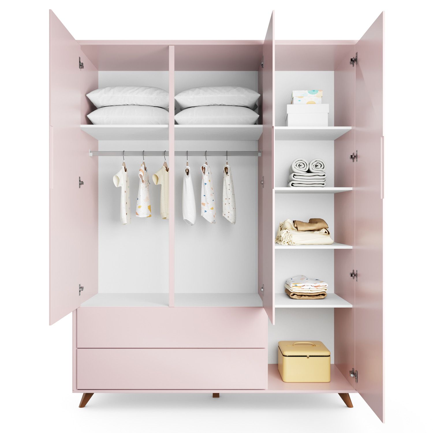 Guarda Roupa Infantil Branco 3 Portas Confort