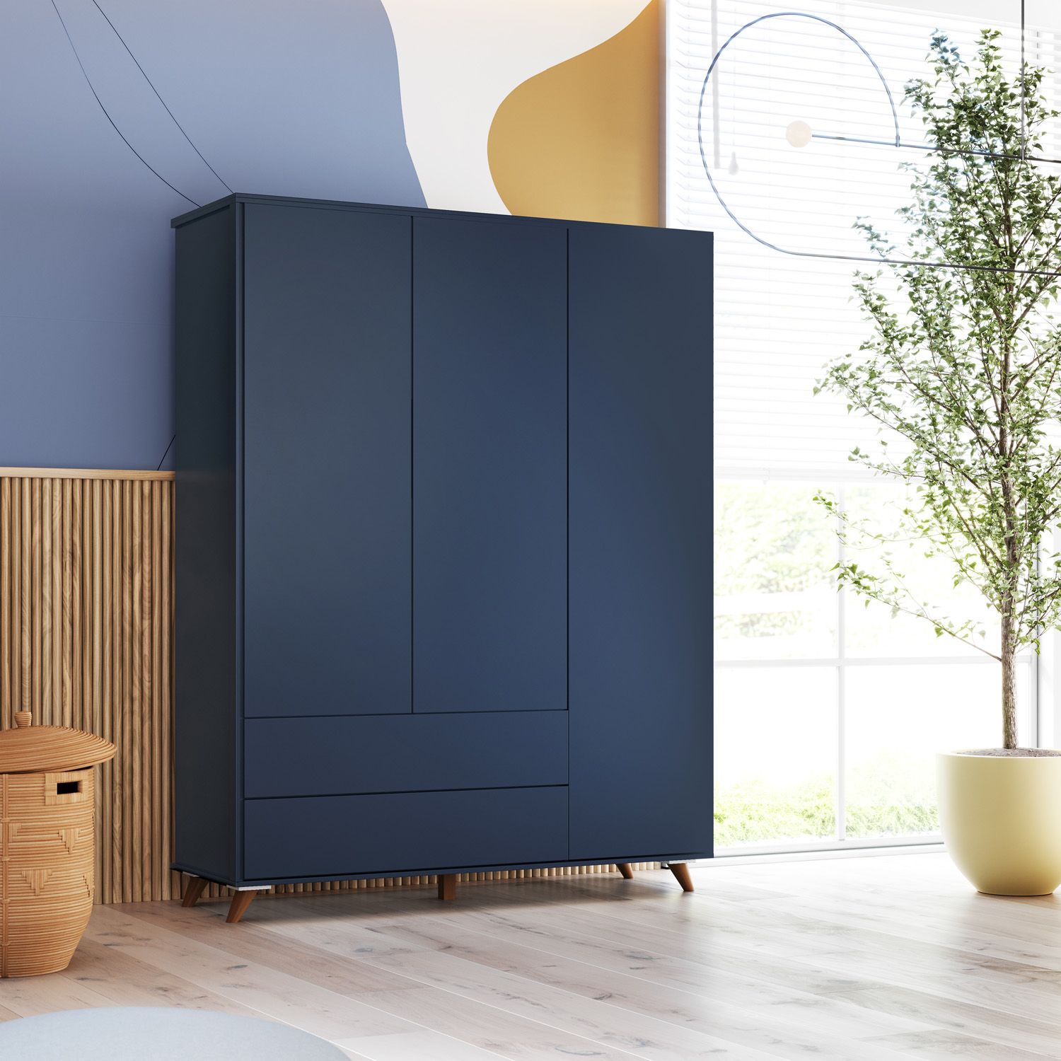 Guarda Roupa Infantil Branco 3 Portas Confort