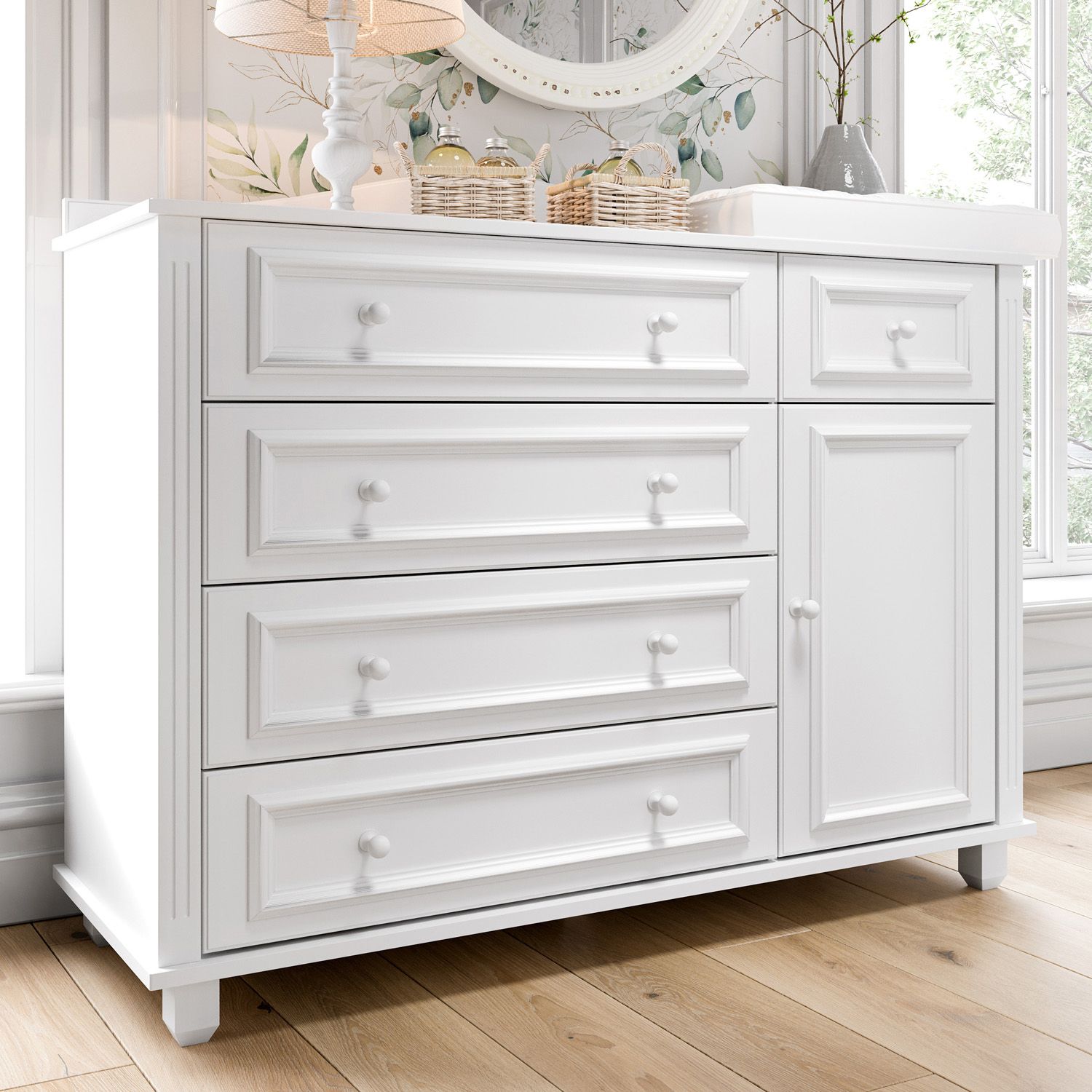 Cômoda Infantil Branco com Porta Paris