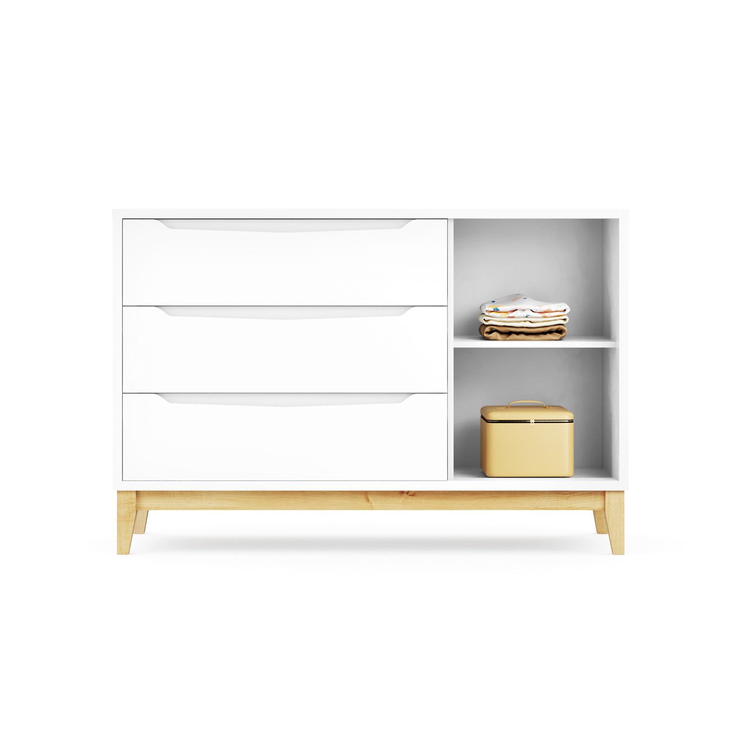 Cômoda Infantil Branco com Porta Retrô Amor Perfeito