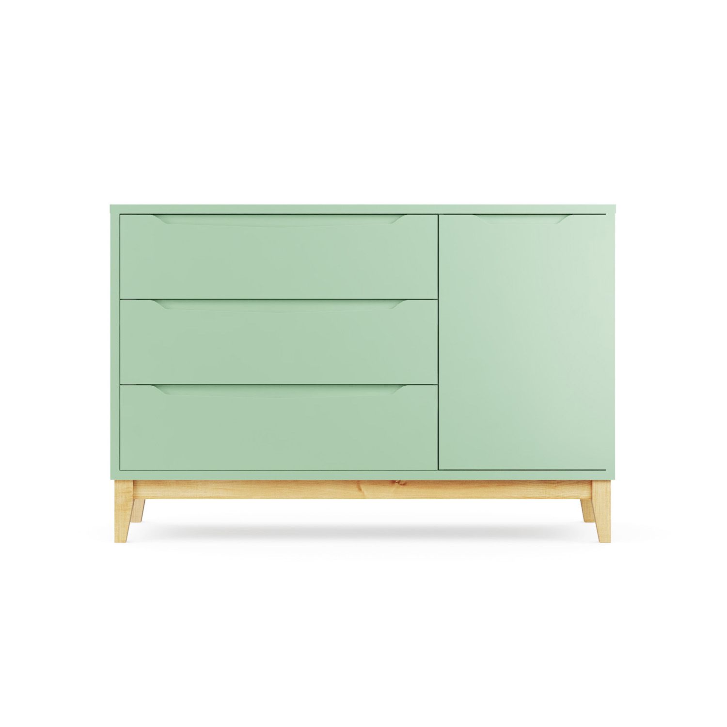 Cômoda Infantil Branco com Porta Retrô Amor Perfeito