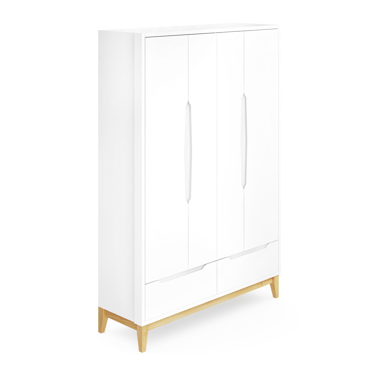 Guarda Roupa Infantil Branco 4 Portas Amor Perfeito