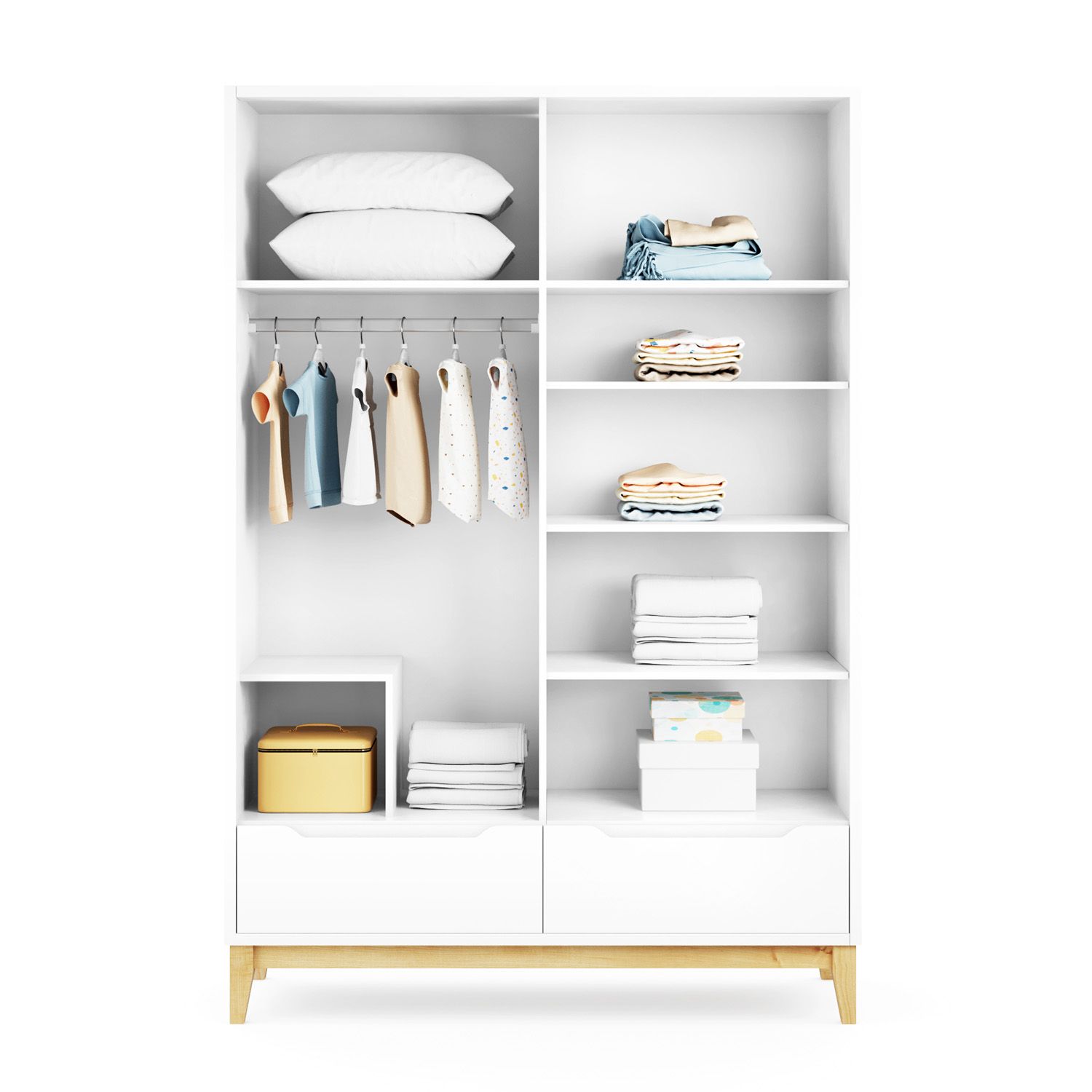 Guarda Roupa Infantil Branco 4 Portas Amor Perfeito