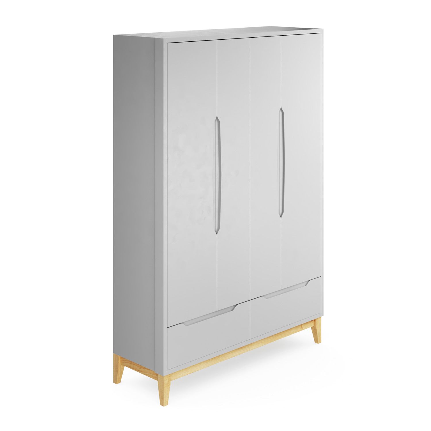 Guarda Roupa Infantil Branco 4 Portas Amor Perfeito