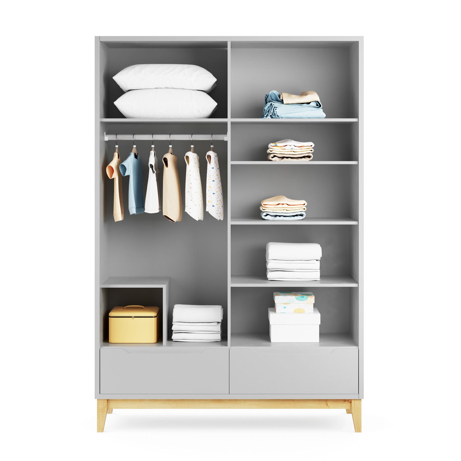 Guarda Roupa Infantil Branco 4 Portas Amor Perfeito