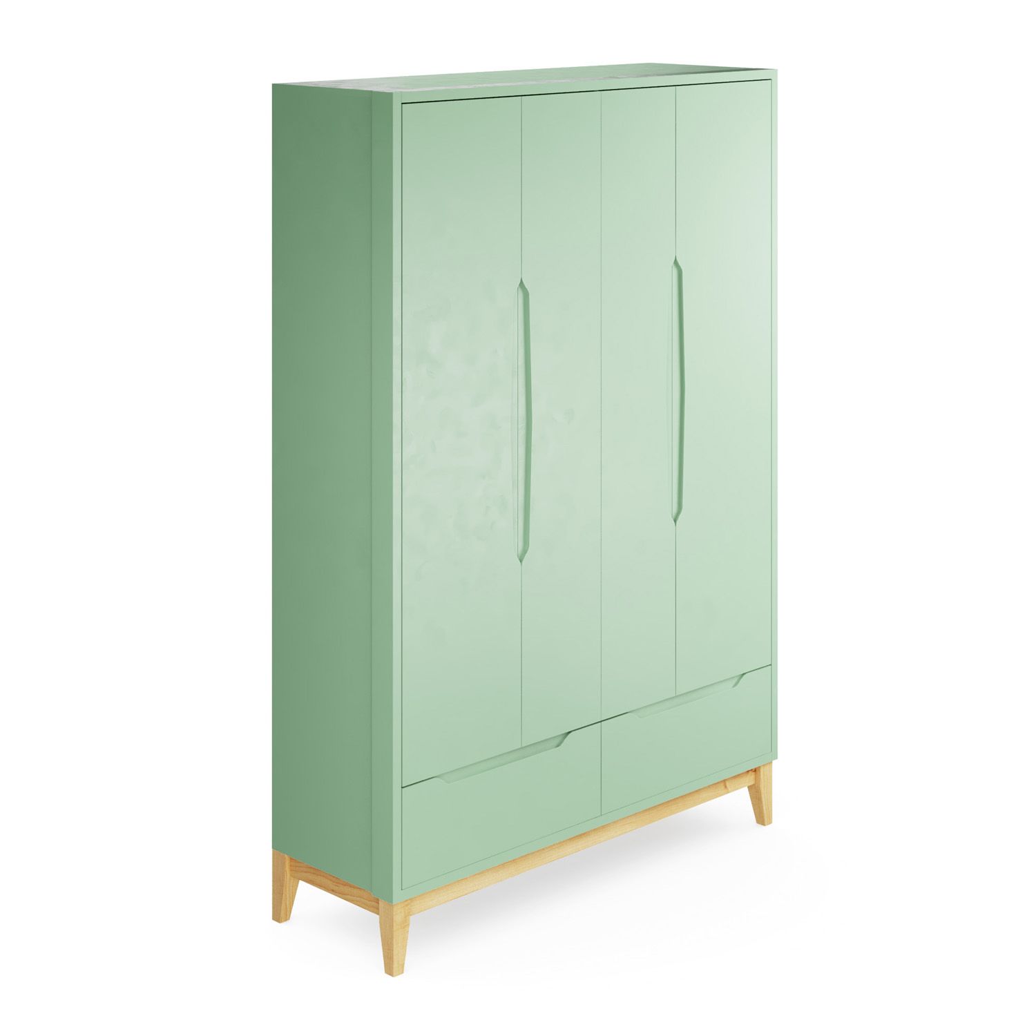 Guarda Roupa Infantil Branco 4 Portas Amor Perfeito