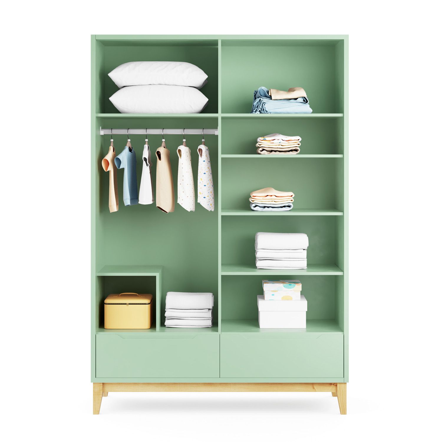 Guarda Roupa Infantil Branco 4 Portas Amor Perfeito