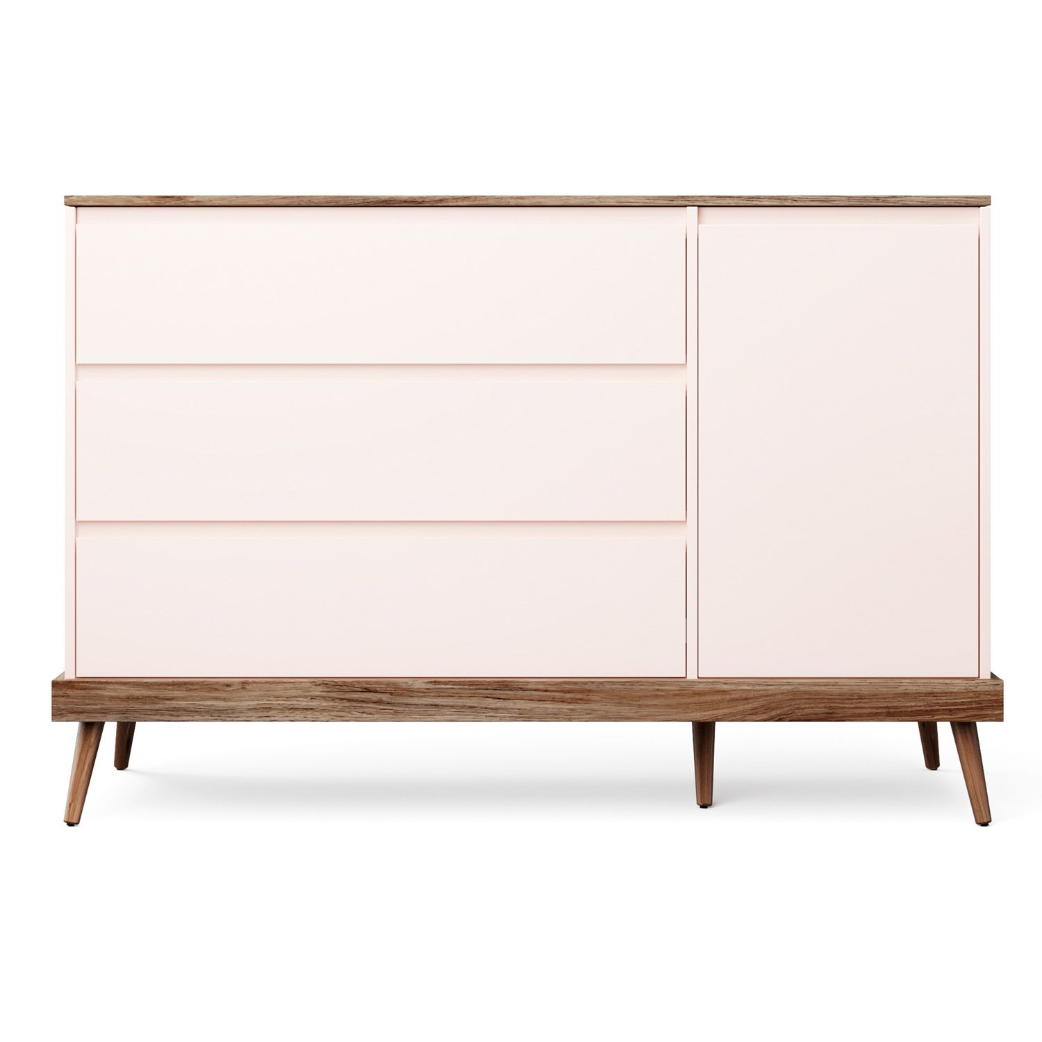 Cômoda Infantil Branco com Porta Retrô Canção de Ninar