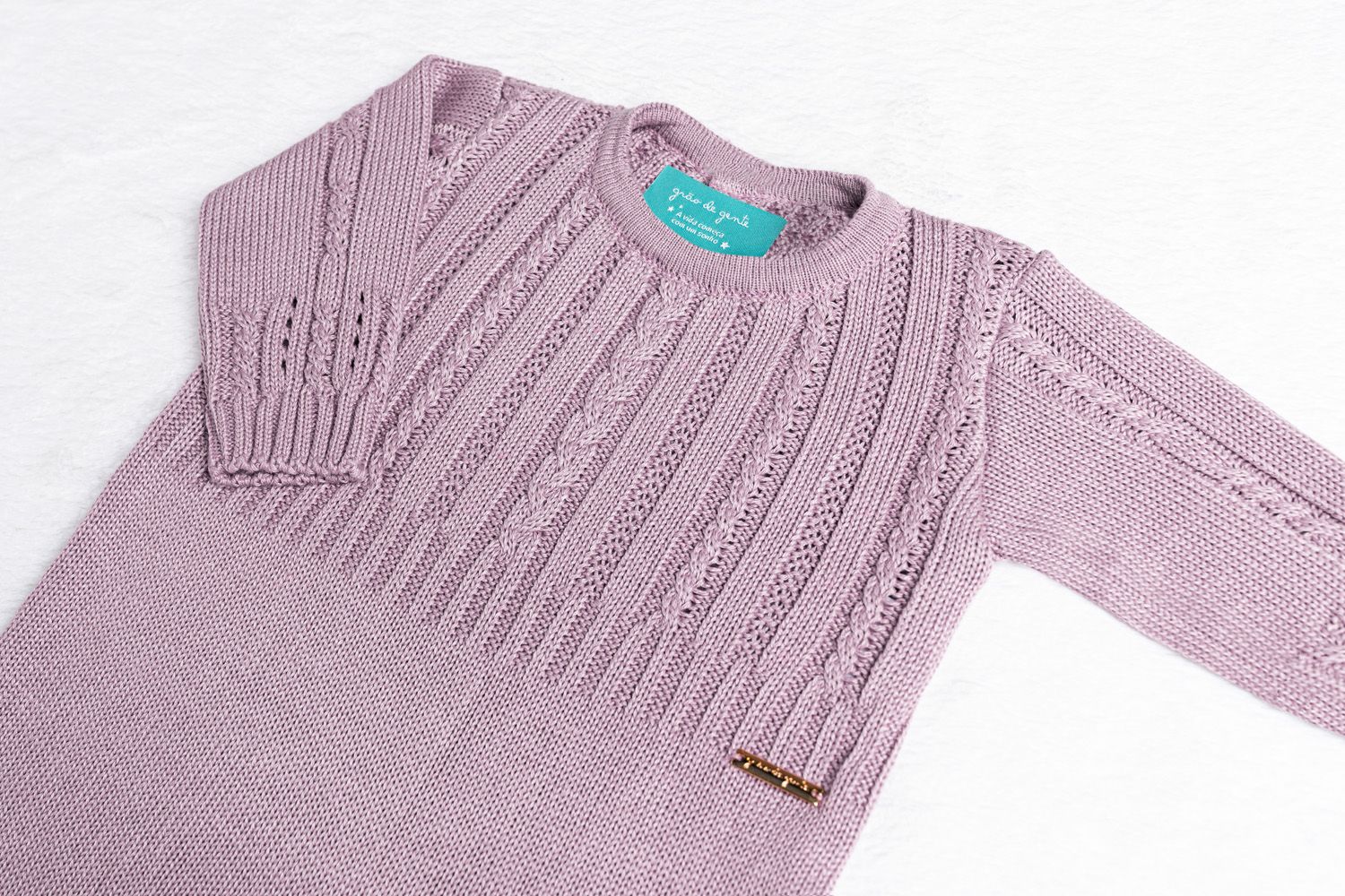 Macacão Tricot Trança Capuccino