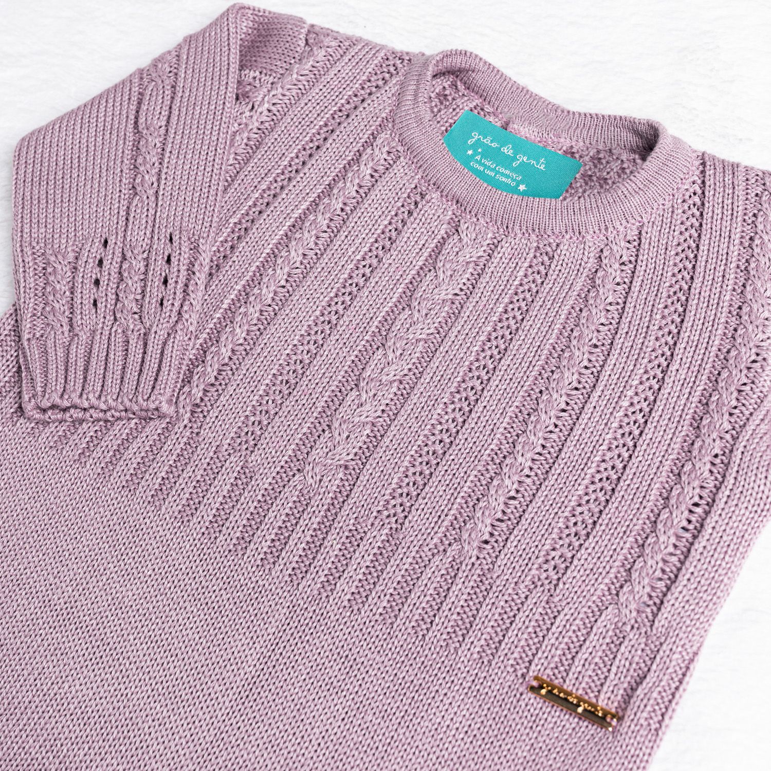 Macacão Tricot Trança Capuccino