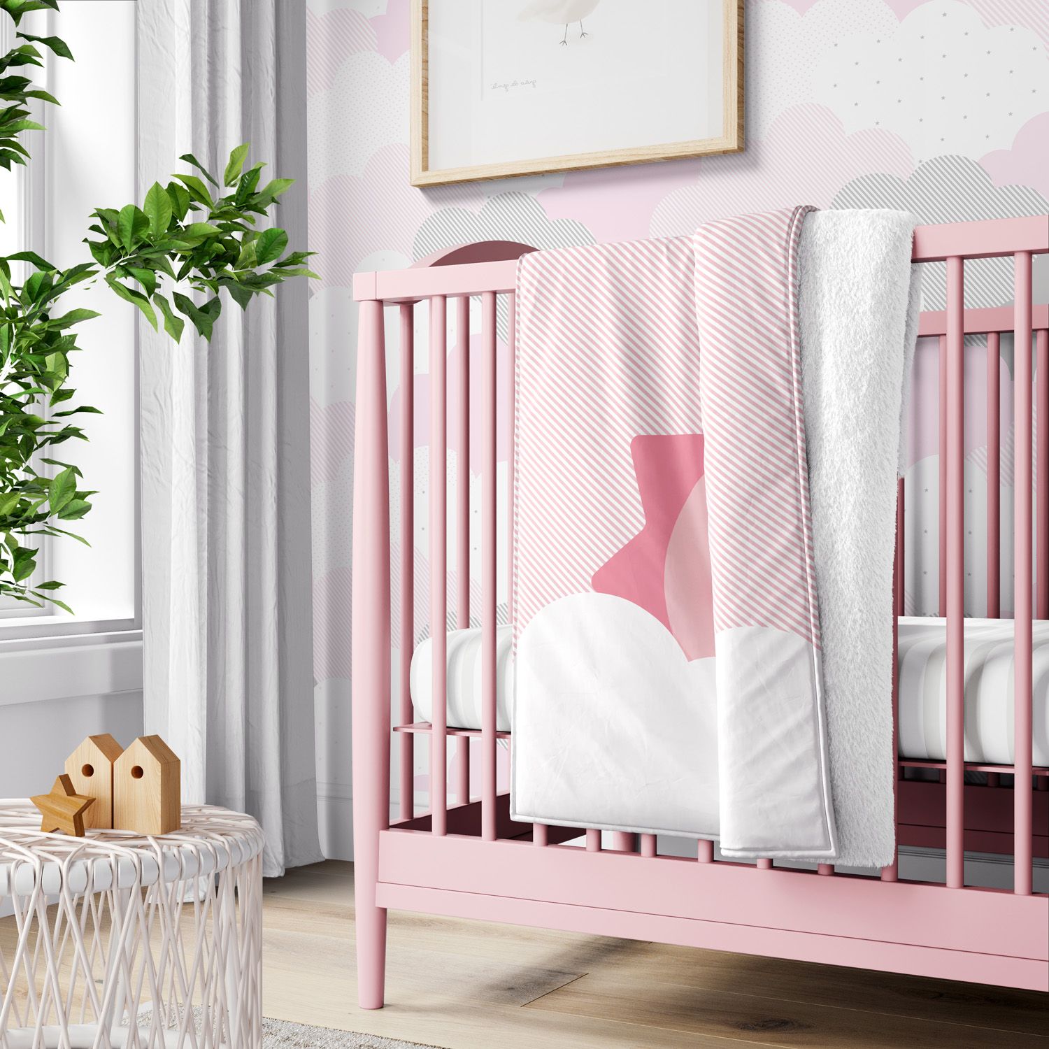 Cobertor Nuvem de Algodão Amarelo 1M