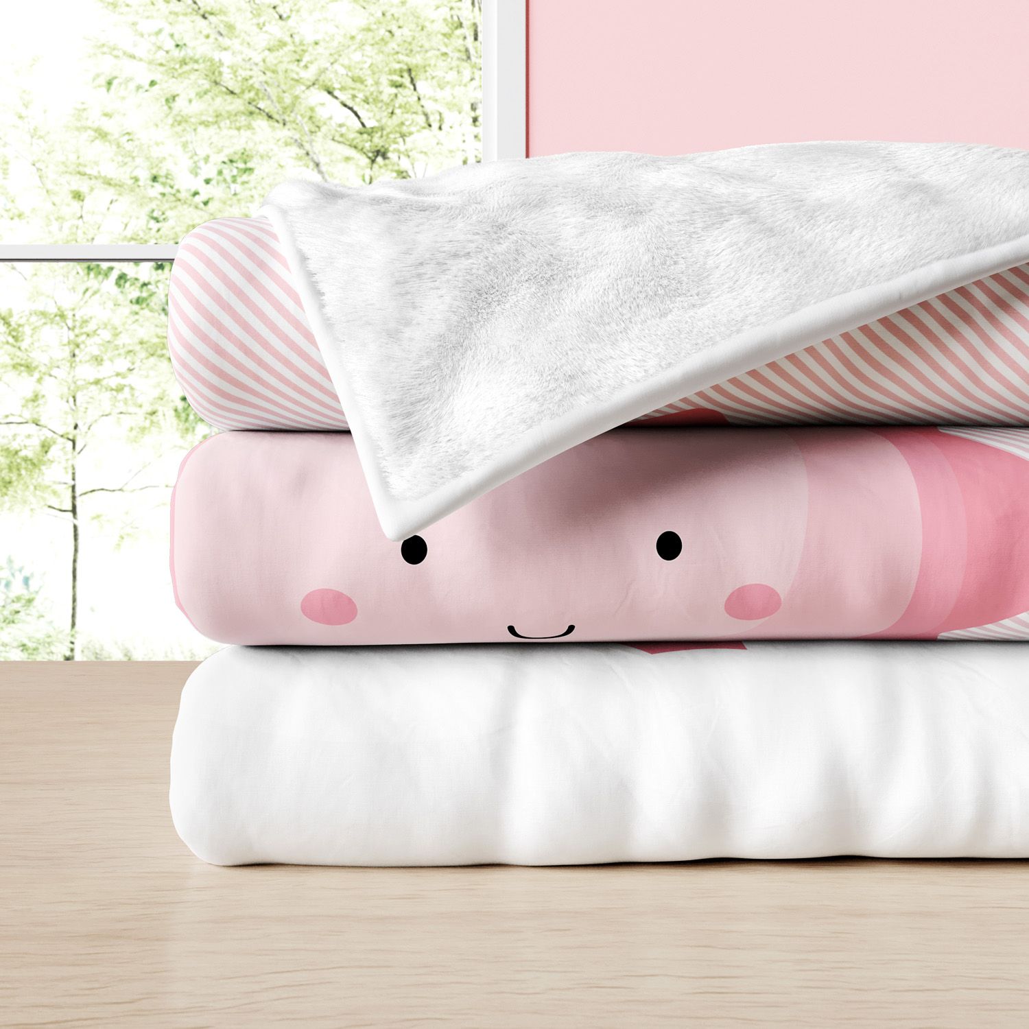 Cobertor Nuvem de Algodão Amarelo 1M