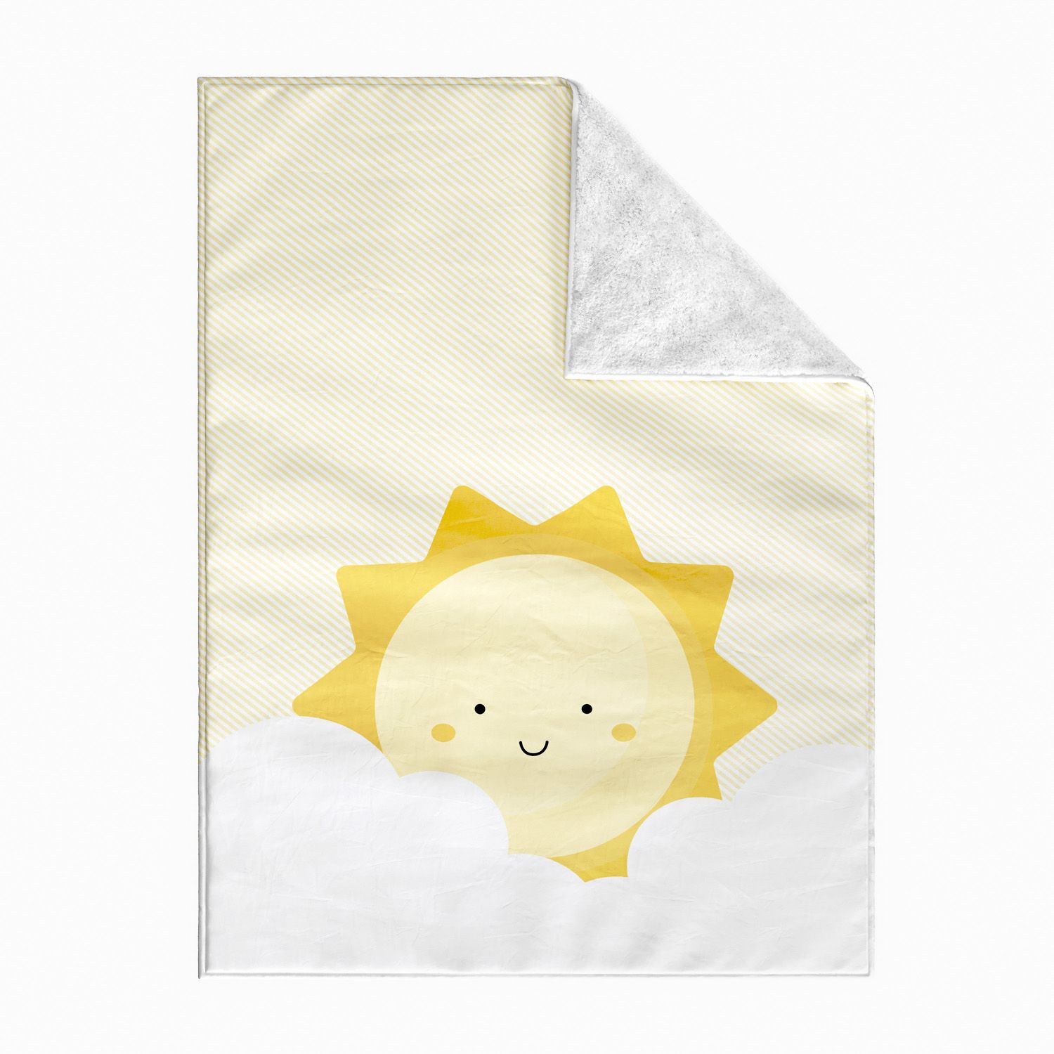 Cobertor Nuvem de Algodão Amarelo 1M