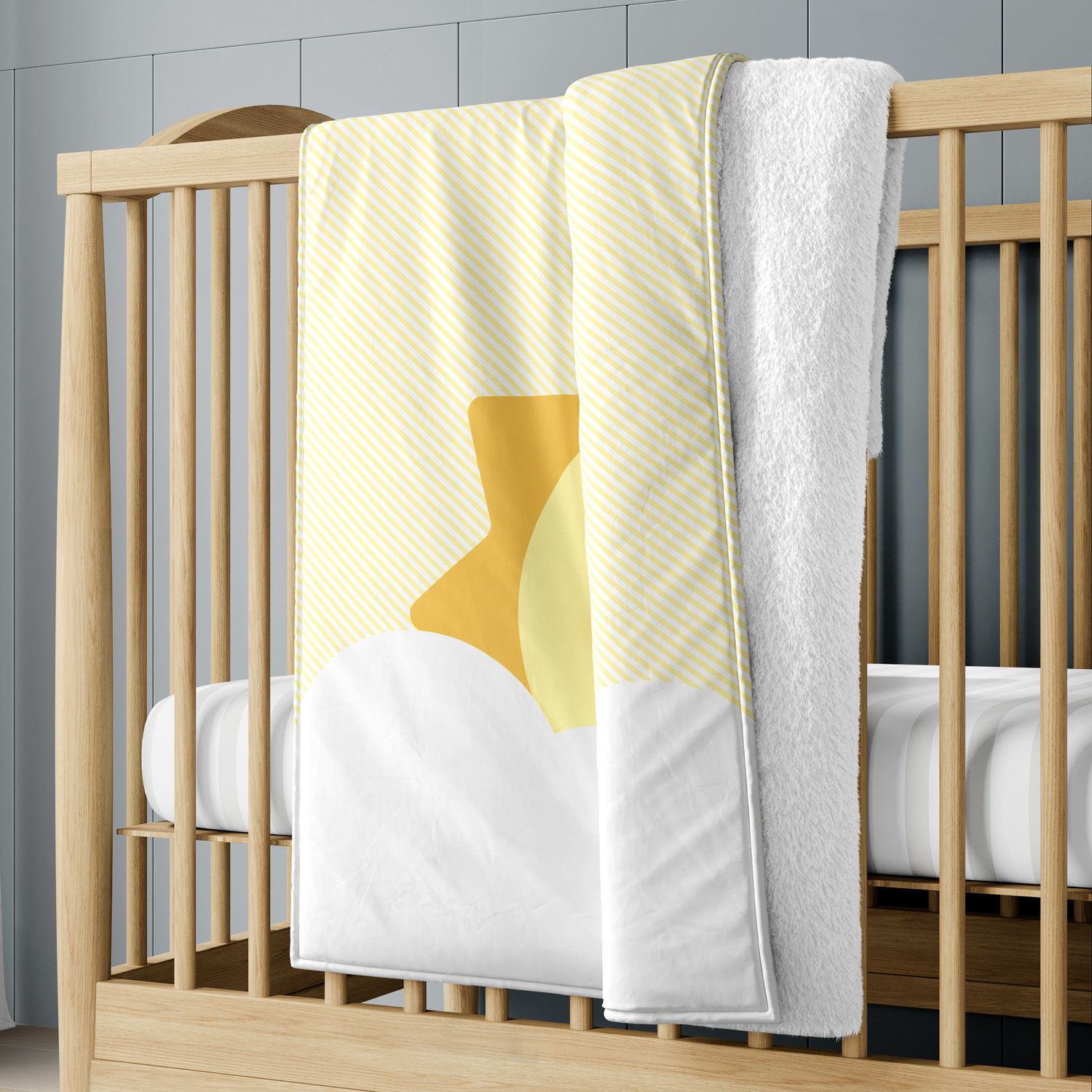 Cobertor Nuvem de Algodão Amarelo 1M