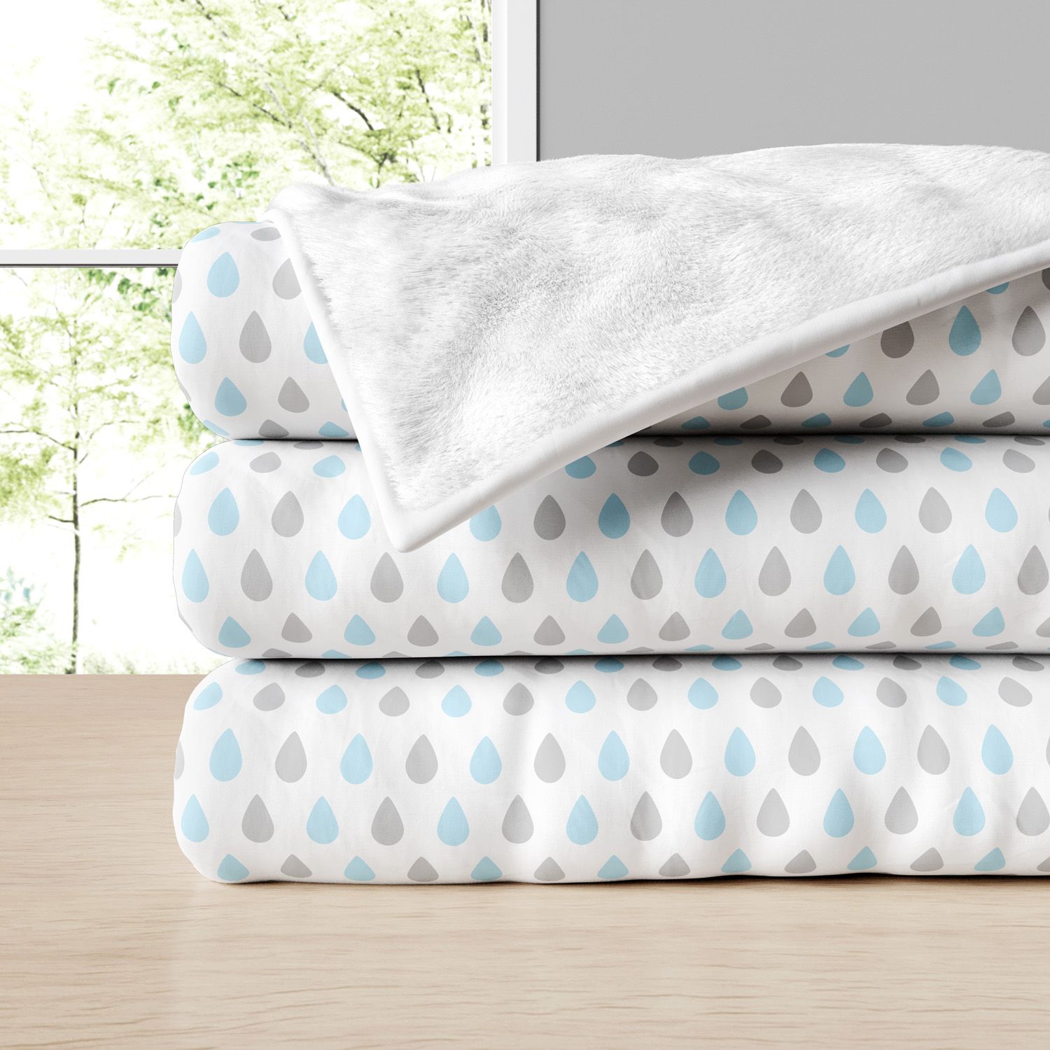 Cobertor Gotas do Céu Azul 1M