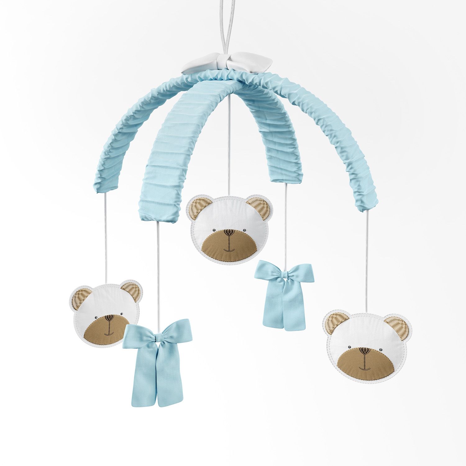 Móbile Ursinho e Laço Branco