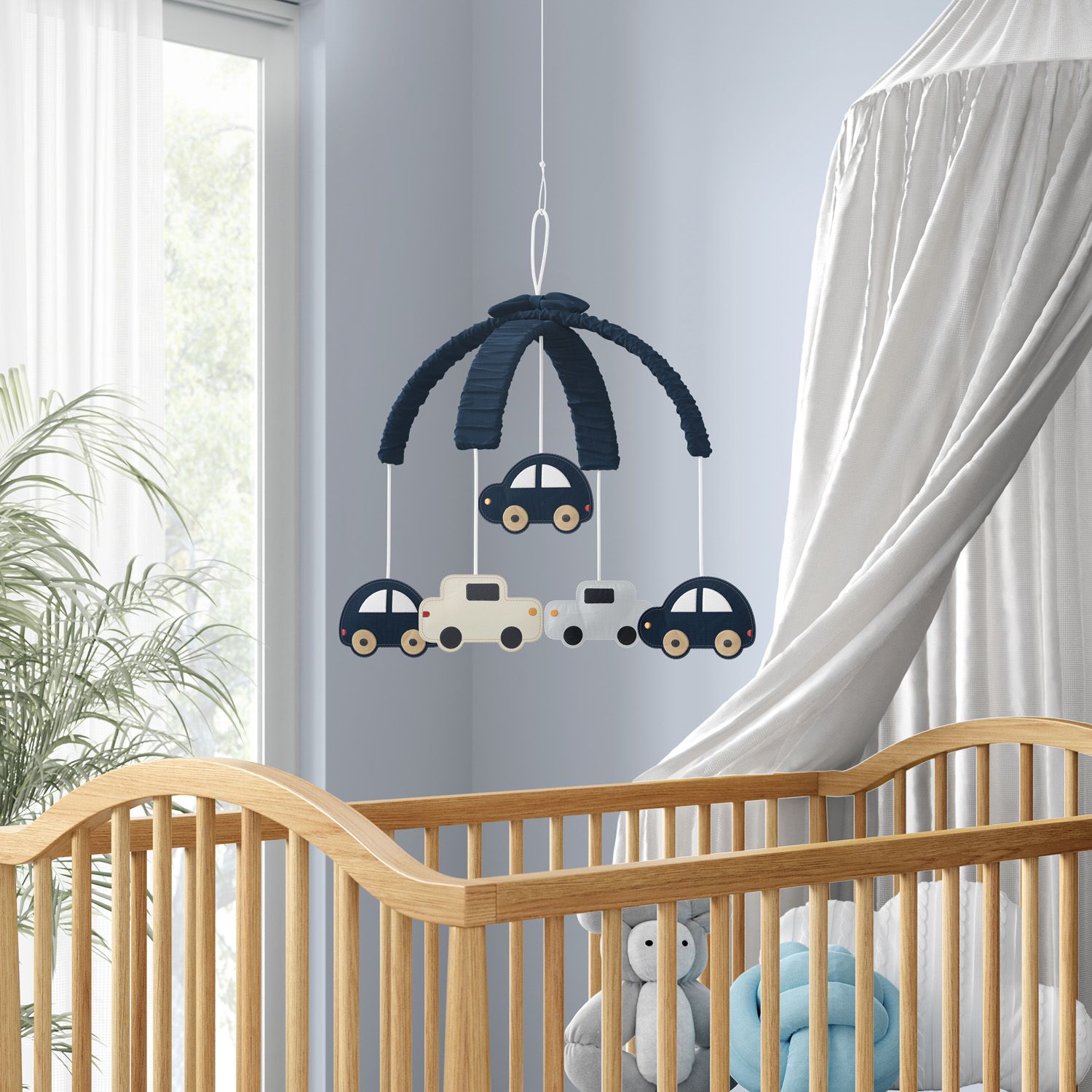 Móbile Carrinhos Azul Marinho