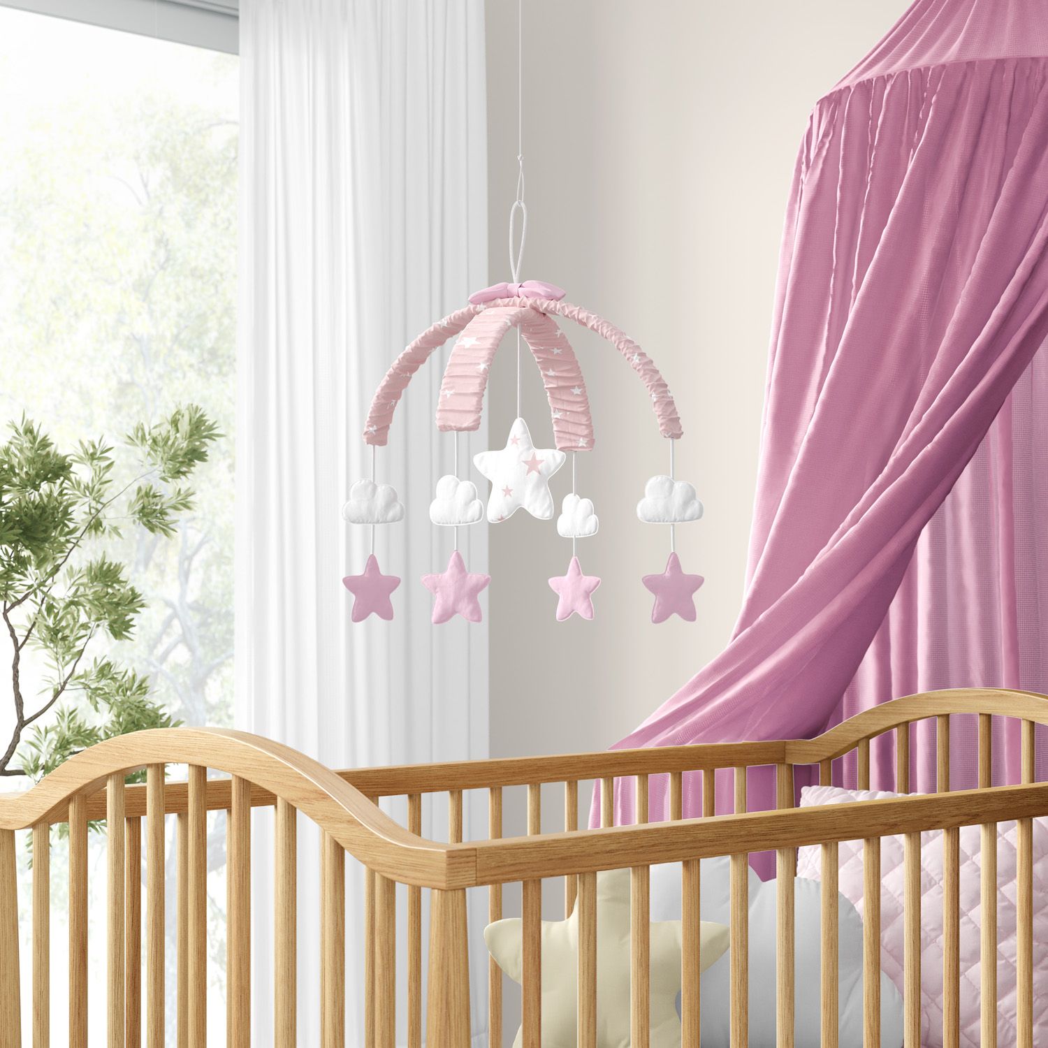 Móbile Estrelinha Cinza