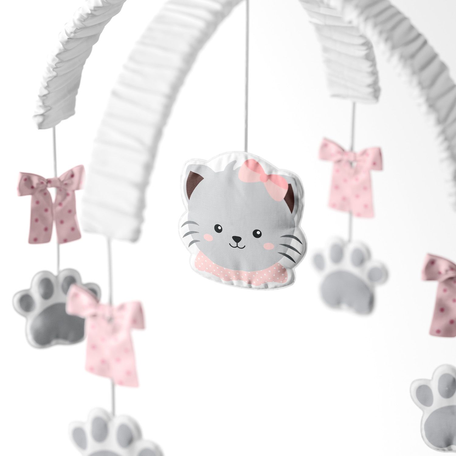 Móbile Gatinha Rosa