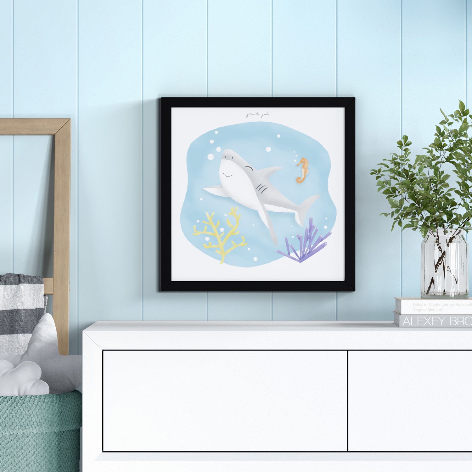 Quadro Tubarão Alegria 38cm — vista alternativa