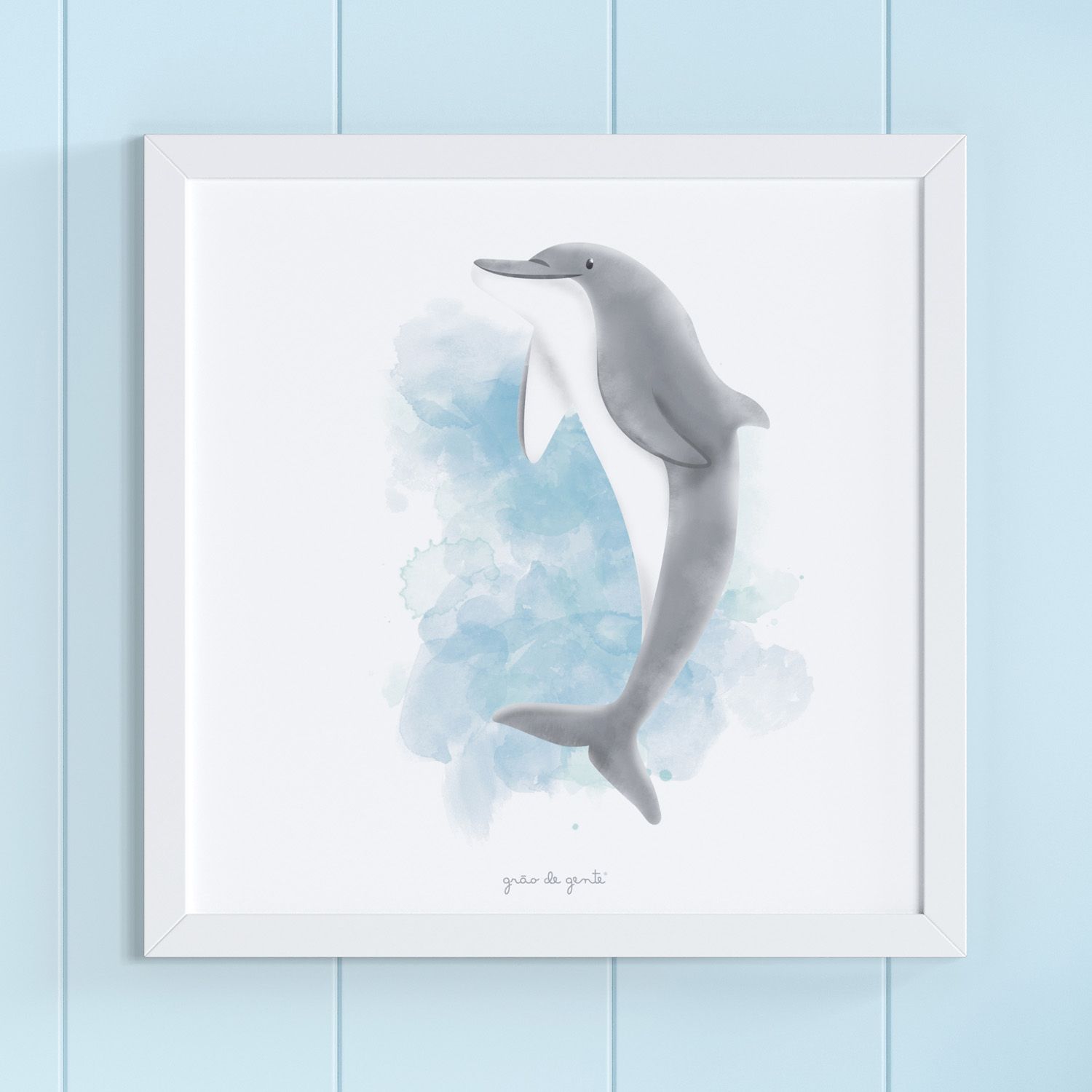 Quadro Fundo do Mar Golfinho 38cm