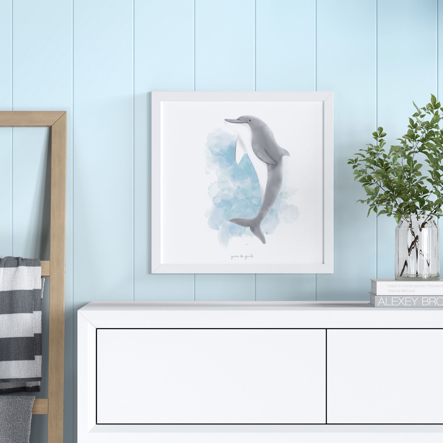 Quadro Fundo do Mar Golfinho 38cm — vista alternativa