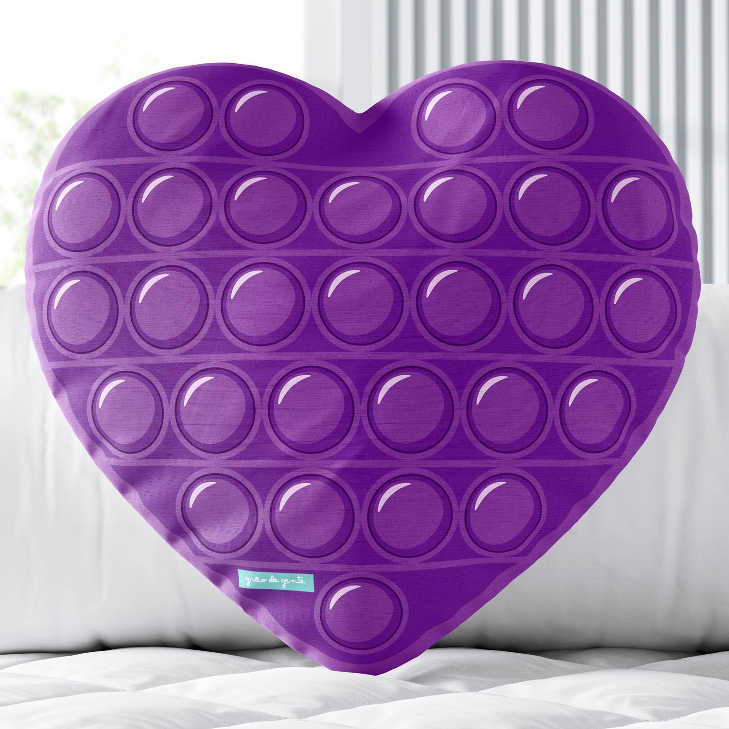 Almofada Pop It Coração 27cm