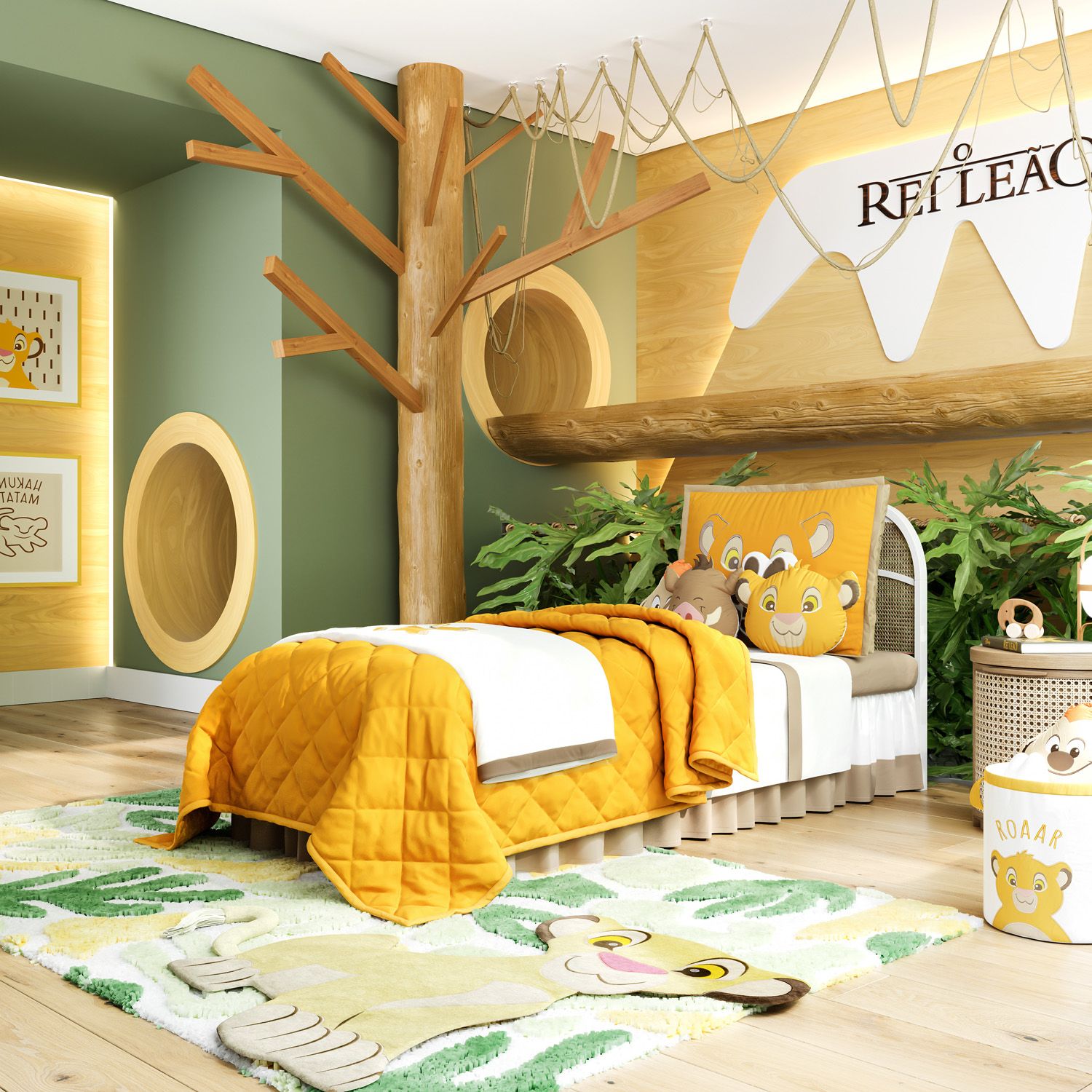 Fronha de Travesseiro Infantil Simba O Rei Leão Bordado