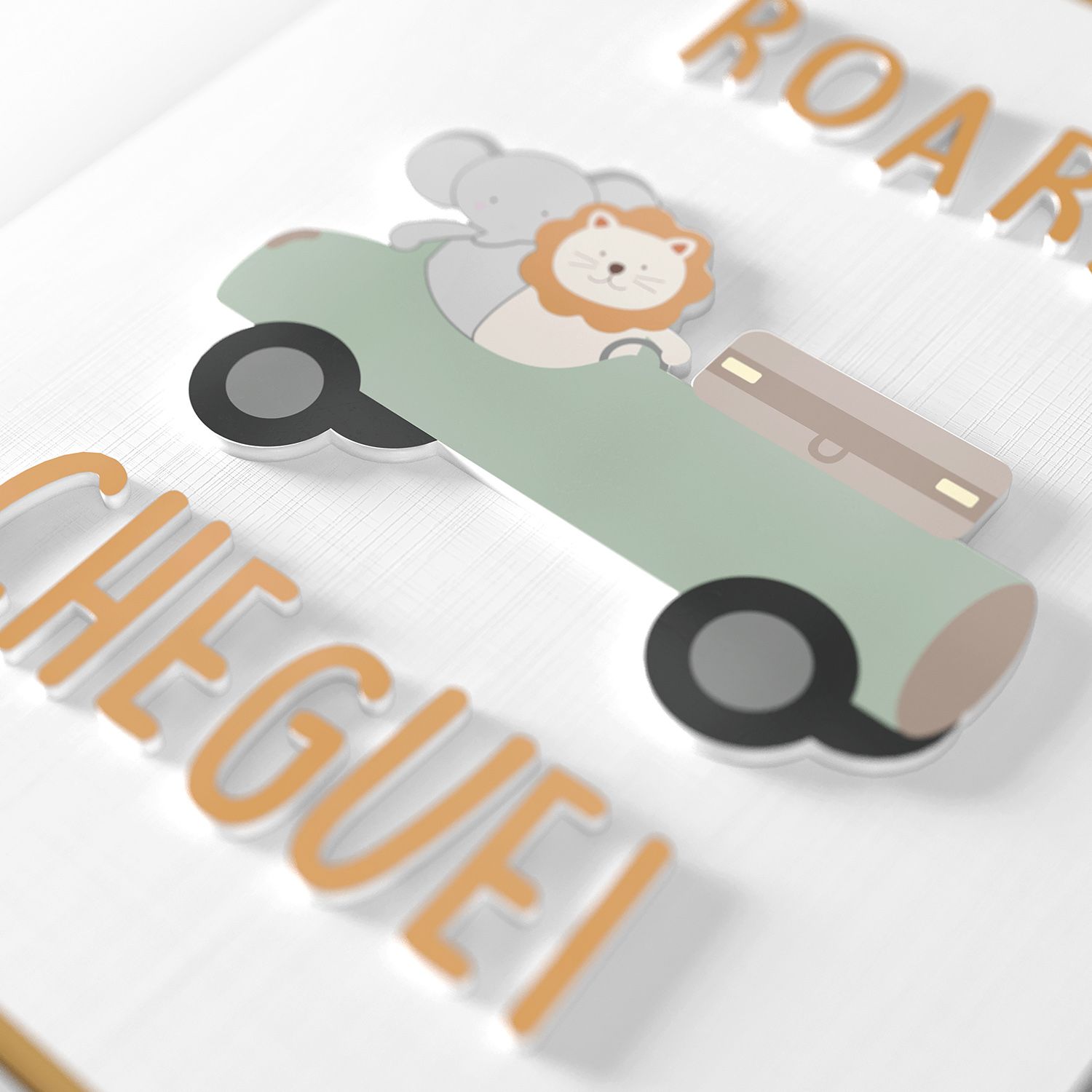 Porta Maternidade Savana Elefante Leão