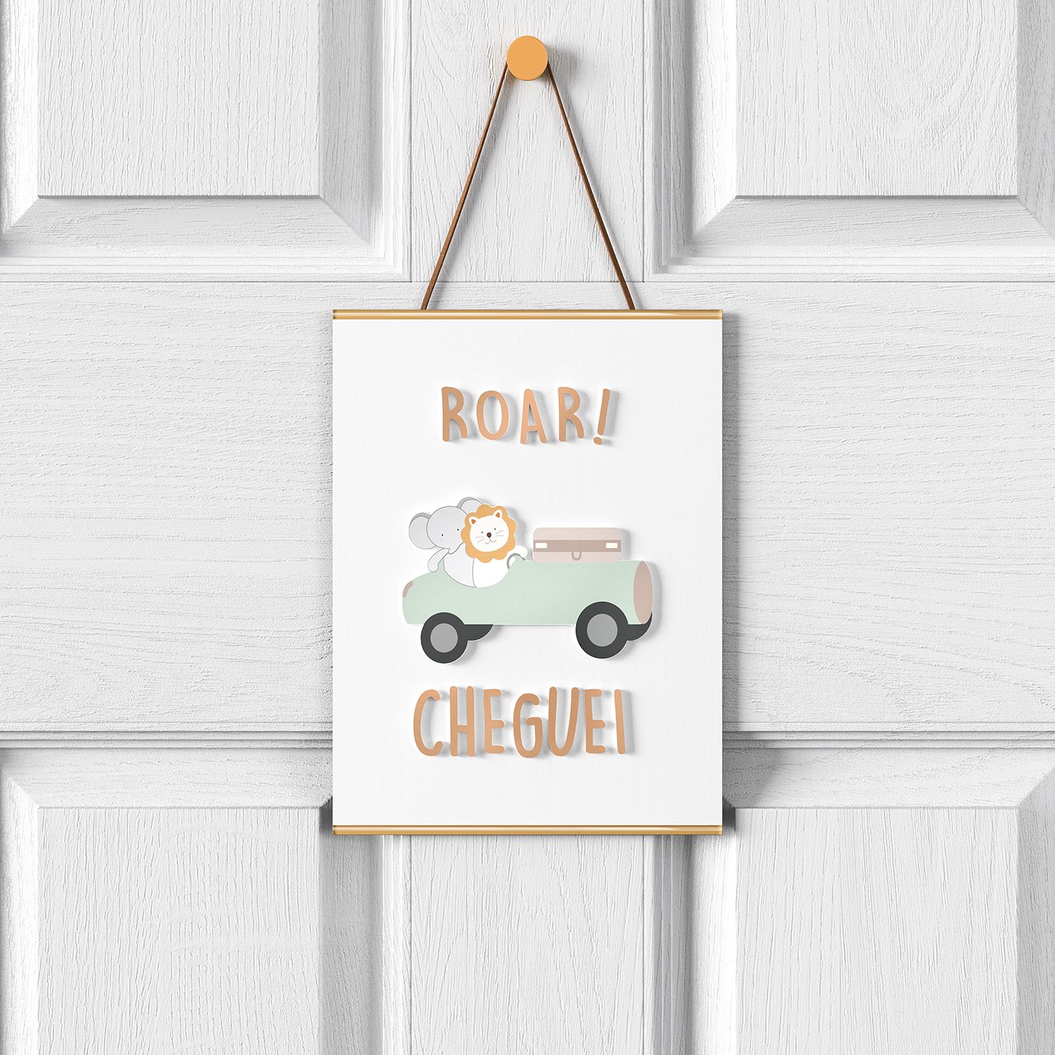 Porta Maternidade Savana Elefante Leão