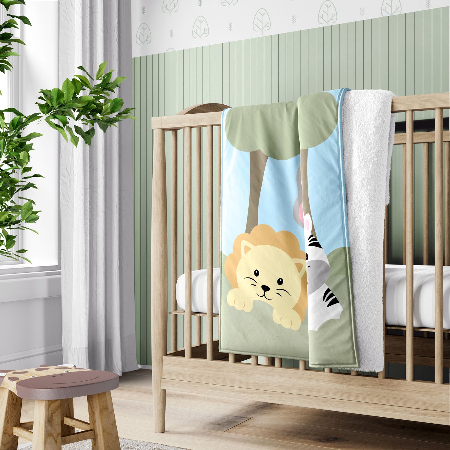 Manta Dupla Face com Soft Amiguinhos Safári 1M