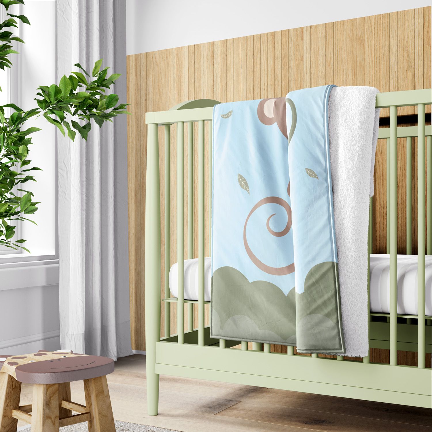 Manta Dupla Face com Soft Amiguinho Macaco 1M