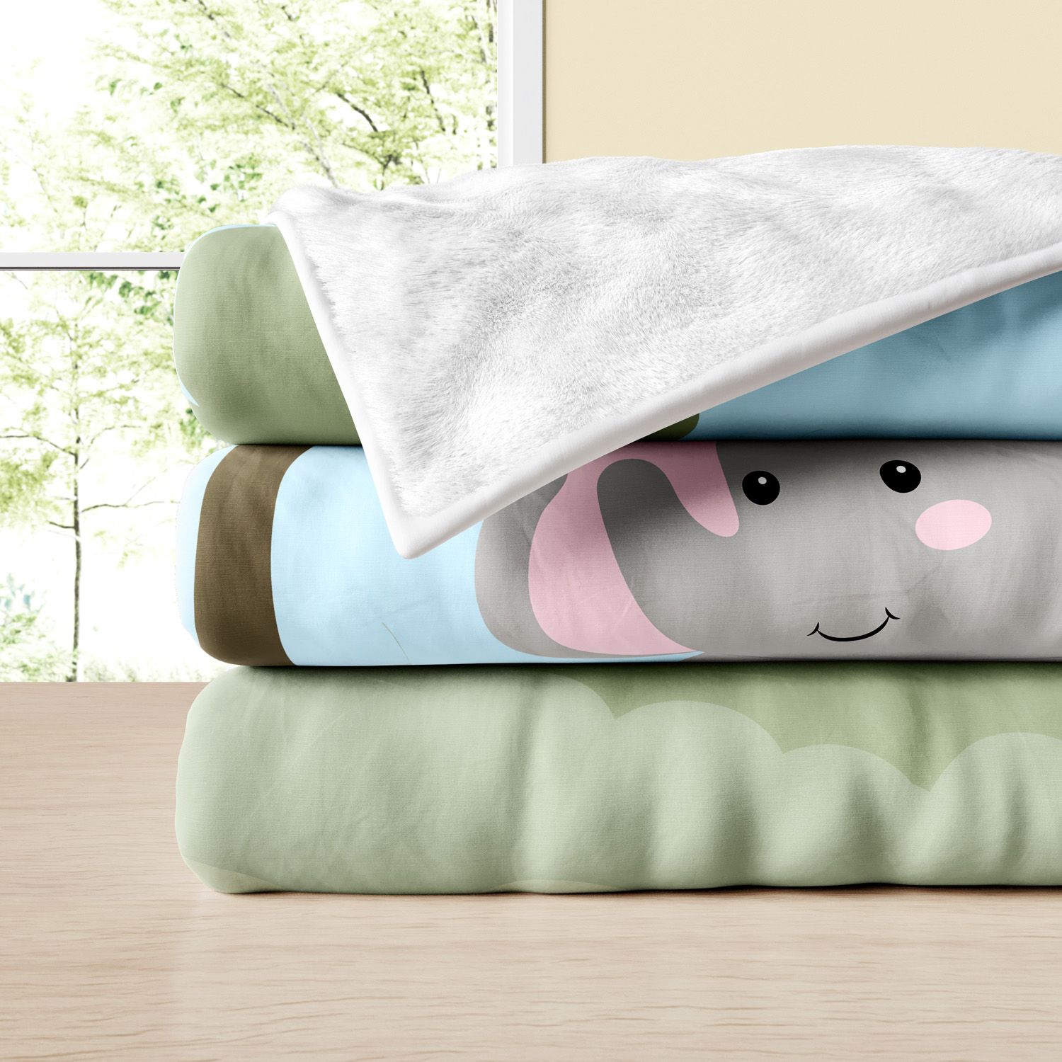 Manta Dupla Face com Soft Amiguinho Elefante 1M