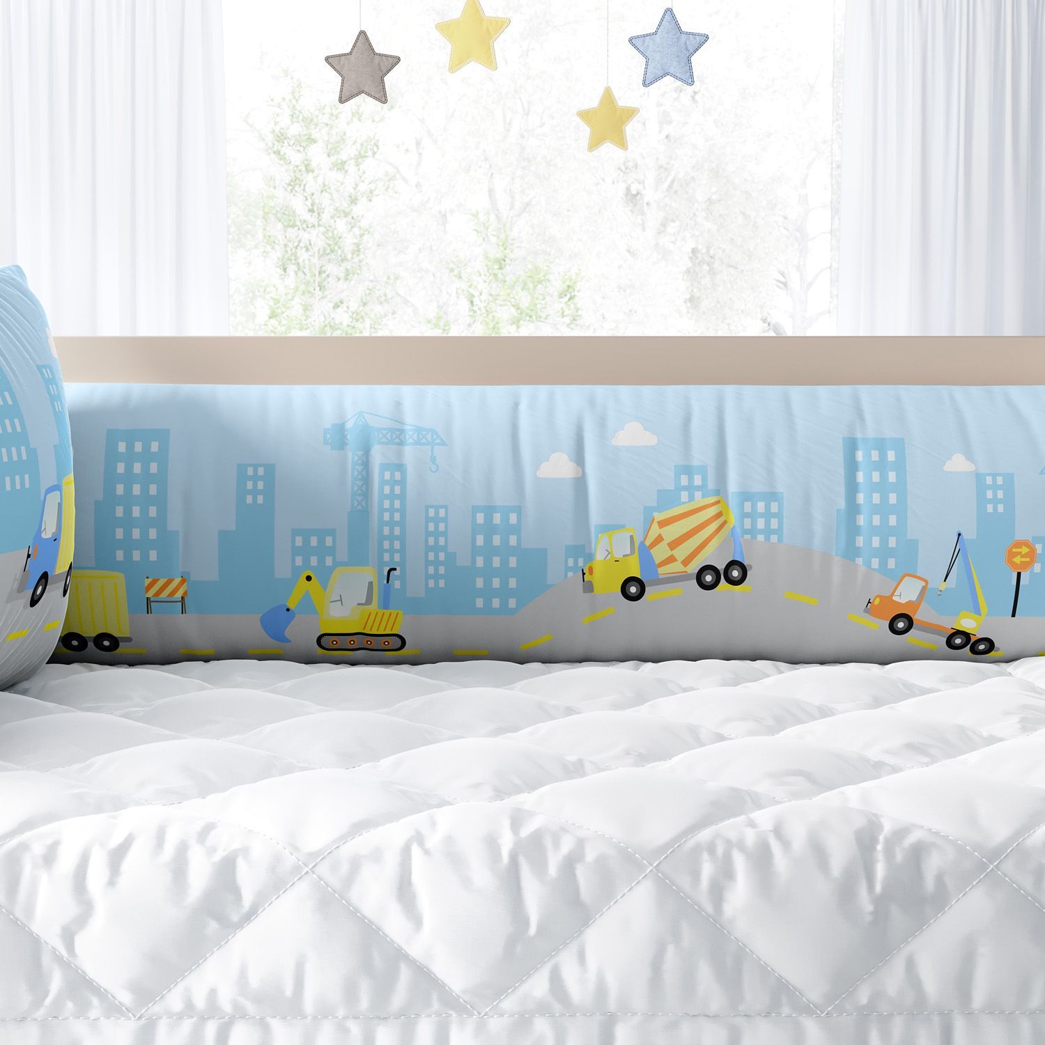 Kit Berço Trança Caminhão Azul