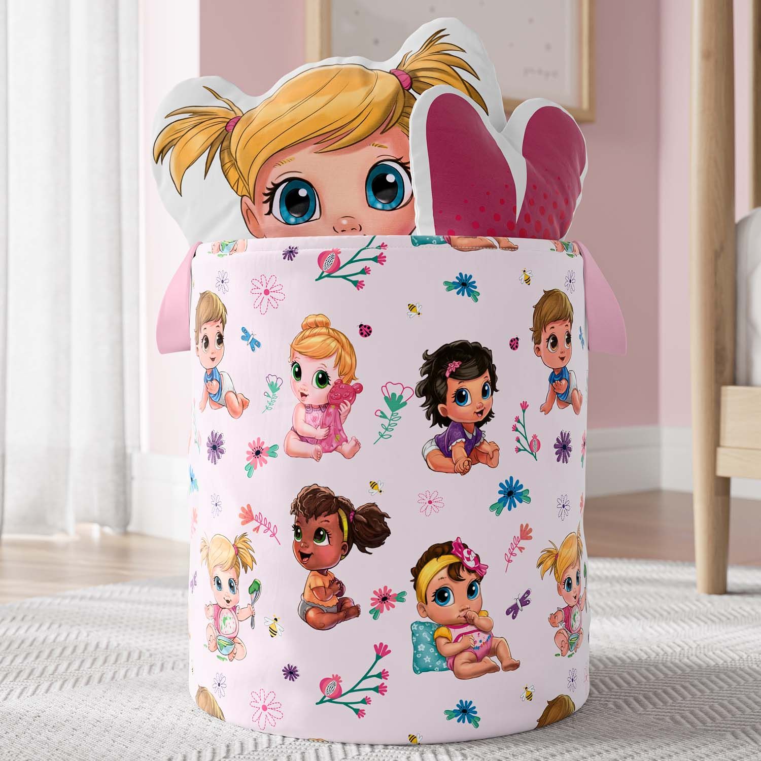 Cesto Organizador para Brinquedos Baby Alive Bonecas 35cm