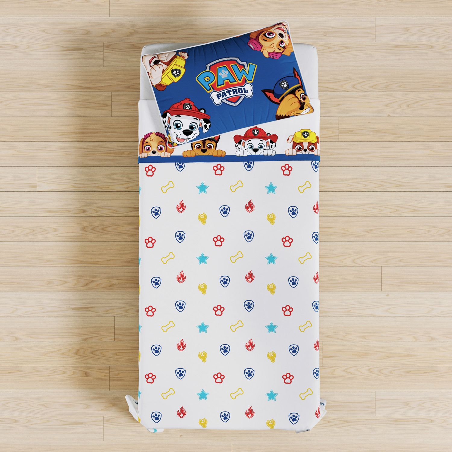 Jogo de Lençol Infantil Solteiro Patrulha Canina